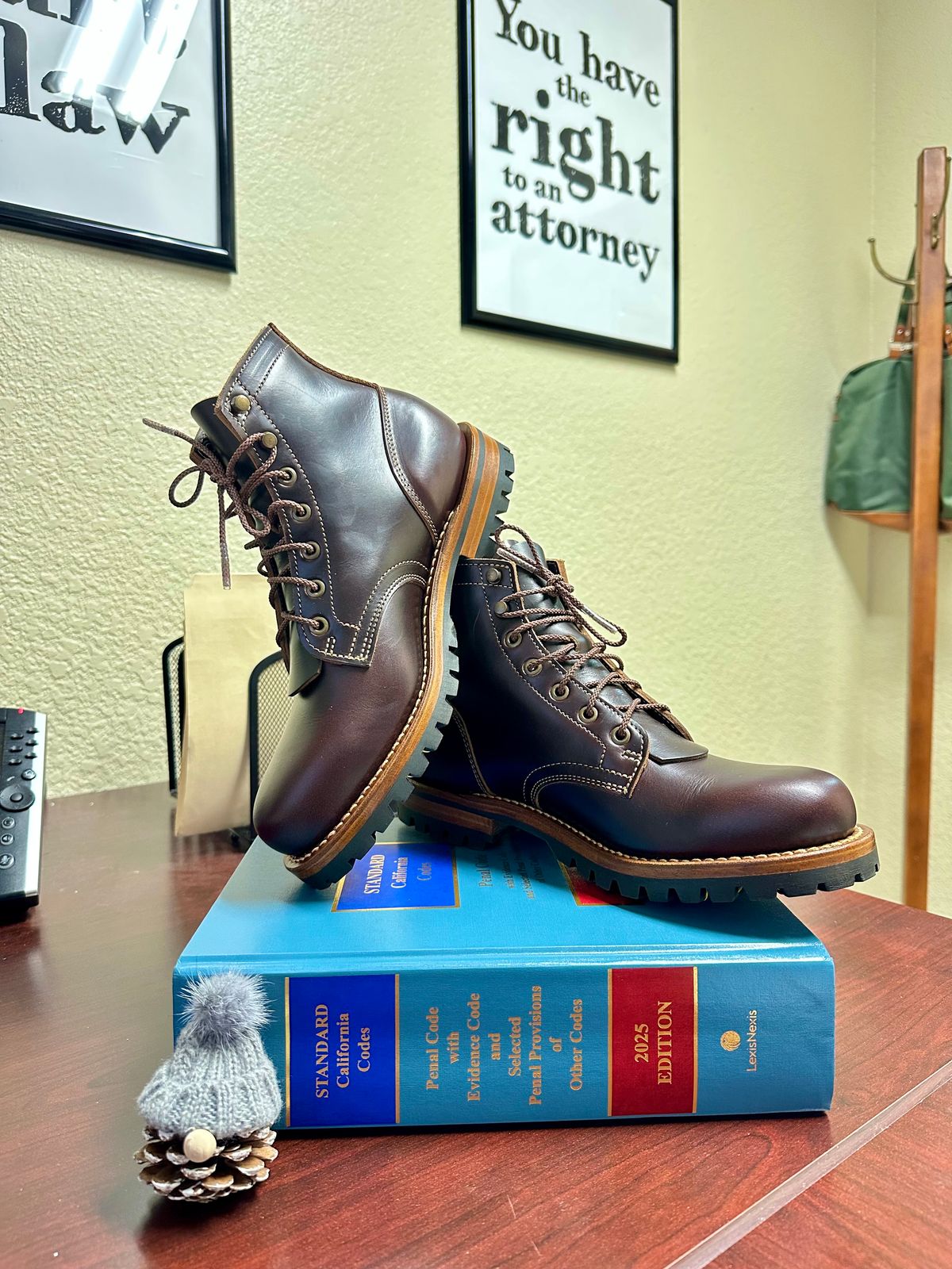 Photo by Suited_n_Booted on February 5, 2026 of the Truman 6” Service boot (Plain Toe) in Seidel Brown Double Shot.