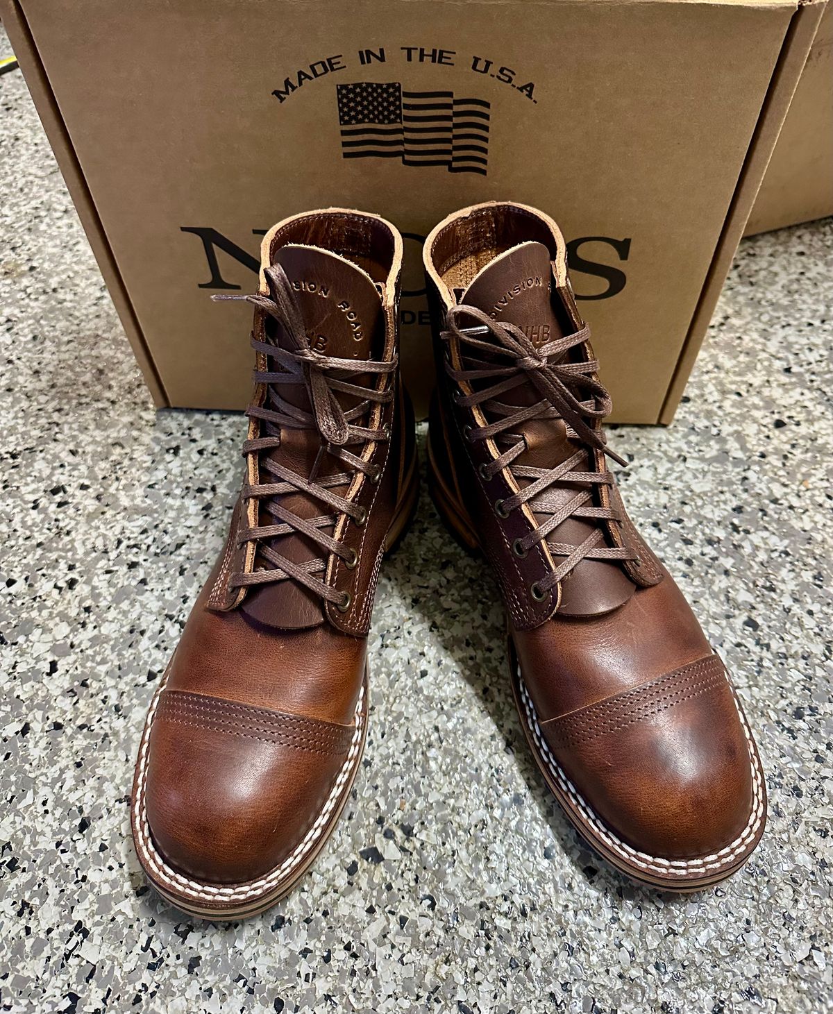 Photo by Suited_n_Booted on April 14, 2026 of the Nick’s Handmade Boots Division Road X Nick’s: Everyday Man Boot in Italian Brown Cypress.