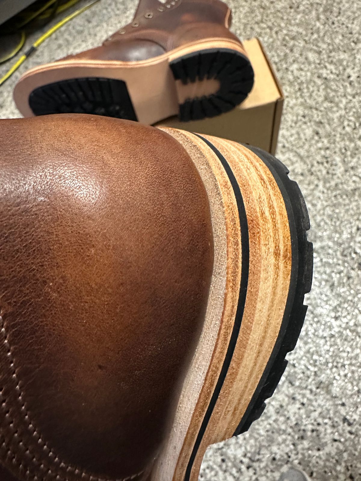 Photo by Suited_n_Booted on April 14, 2026 of the Nick’s Handmade Boots Division Road X Nick’s: Everyday Man Boot in Italian Brown Cypress.