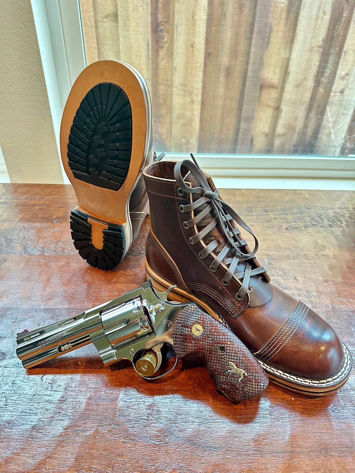 Photo by Suited_n_Booted on April 15, 2026 of the Division Road: Everyday Man Boot in Italian Brown Cypress.