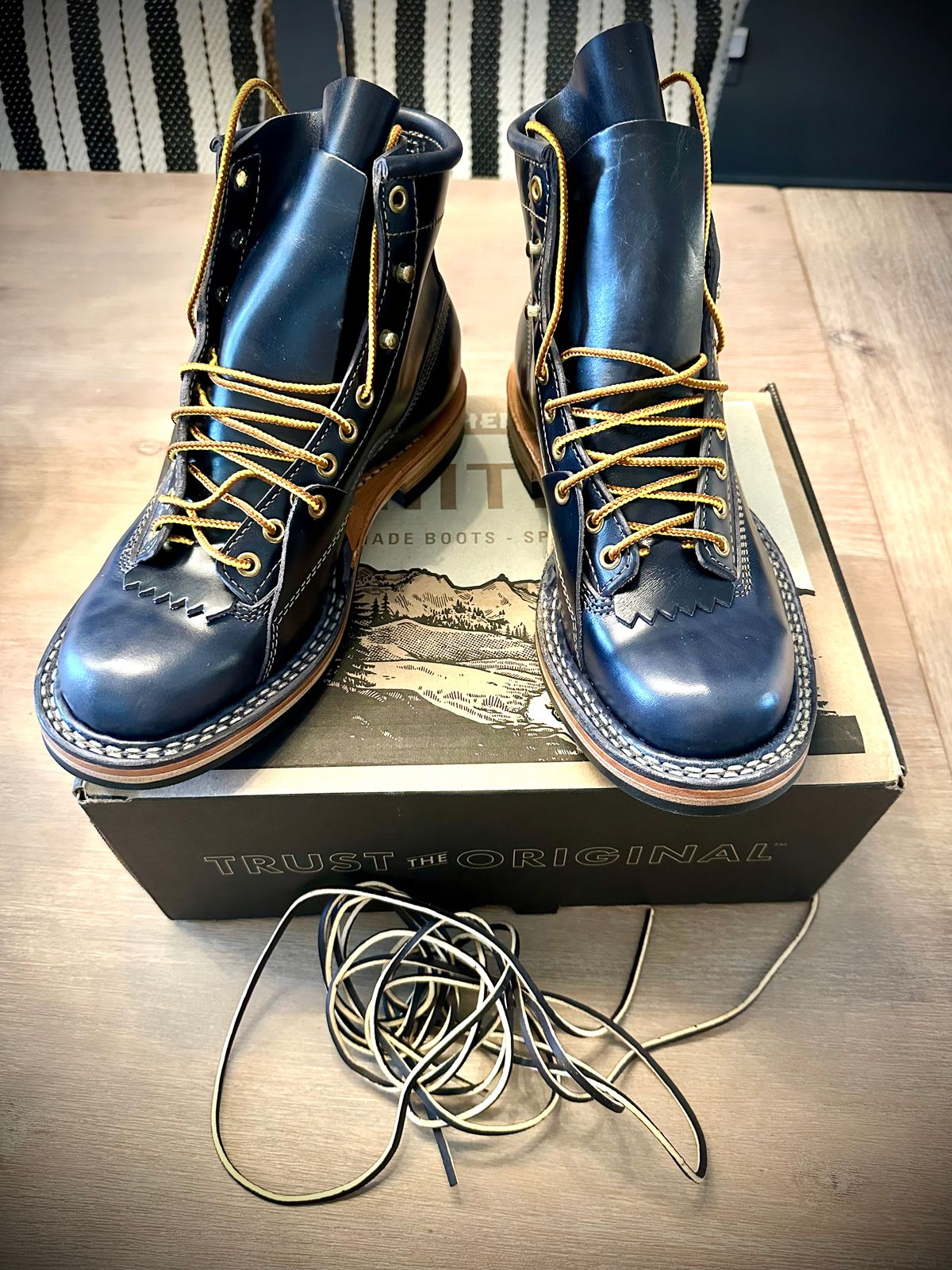 Photo by Suited_n_Booted on June 8, 2026 of the White's Bounty Hunter in Maryam Navy Horsehide.