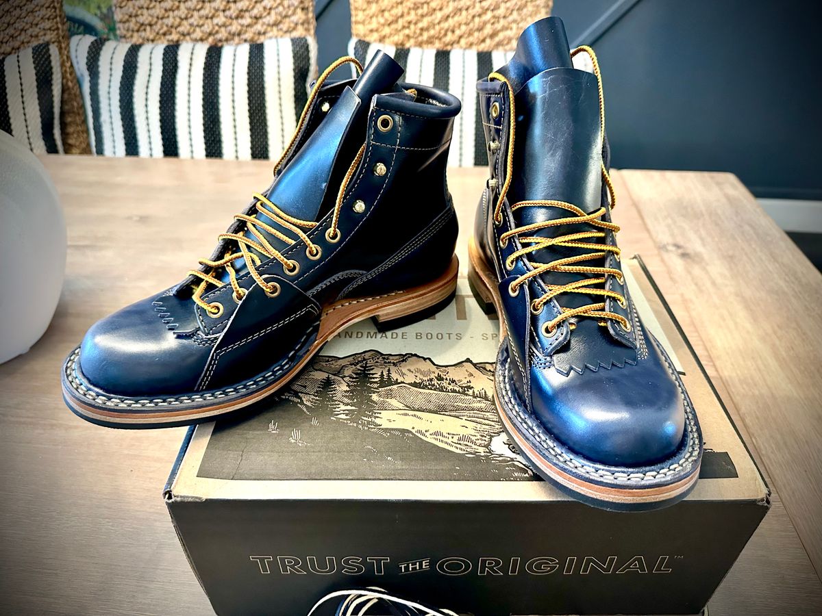 Photo by Suited_n_Booted on June 8, 2026 of the White's Bounty Hunter in Maryam Navy Horsehide.