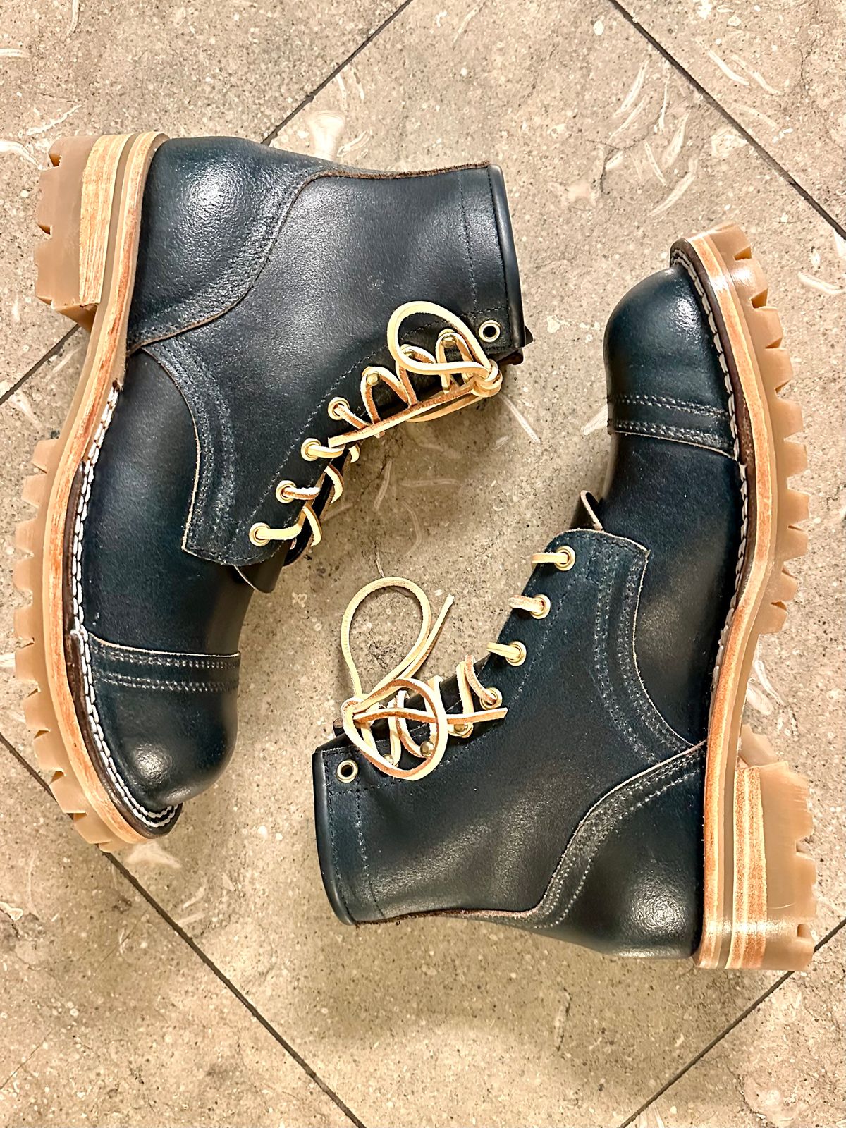 Photo by Suited_n_Booted on May 27, 2026 of the Nick’s MTO in Horween Pacific Waxed Flesh.