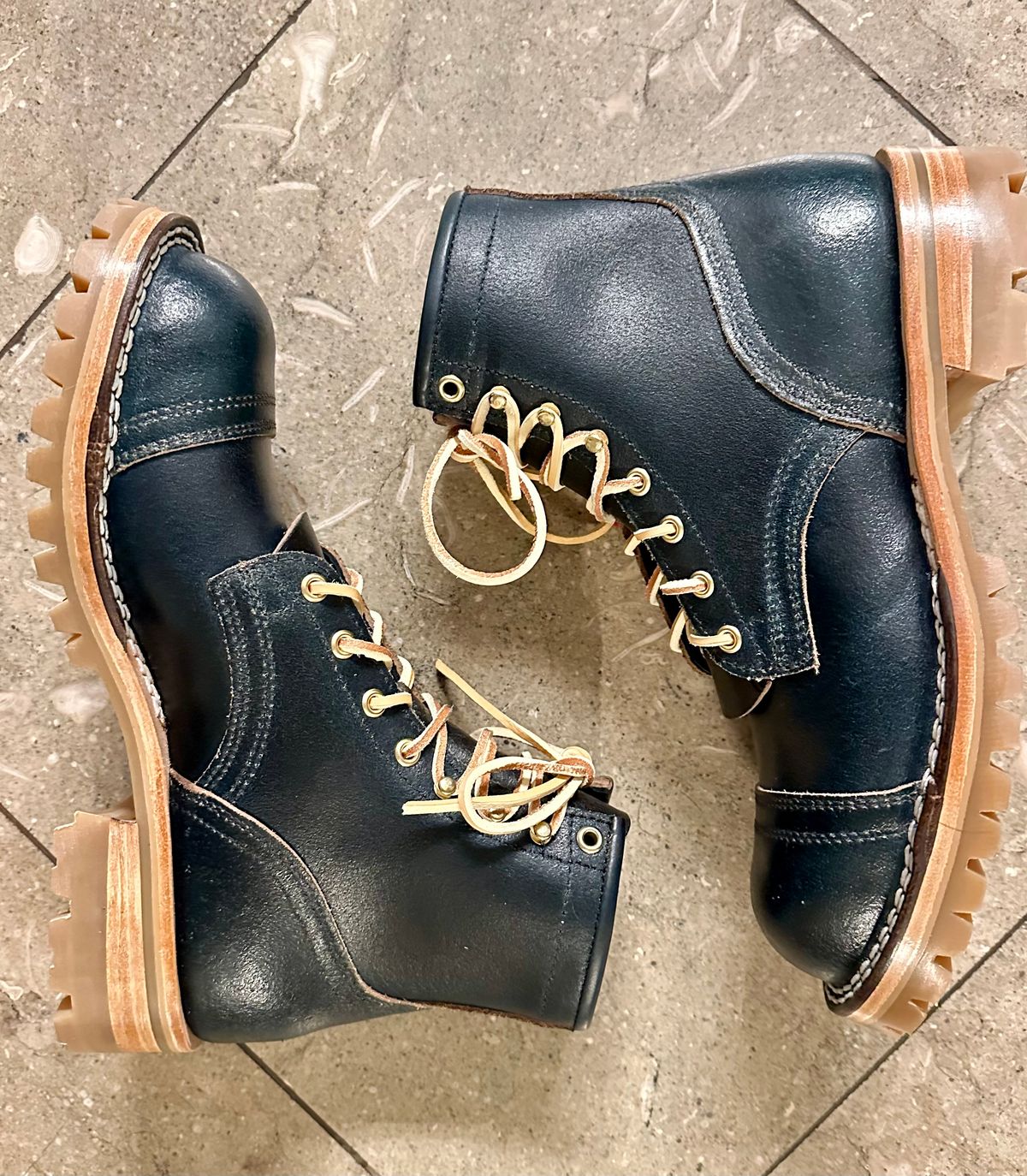 Photo by Suited_n_Booted on May 27, 2026 of the Nick’s MTO in Horween Pacific Waxed Flesh.
