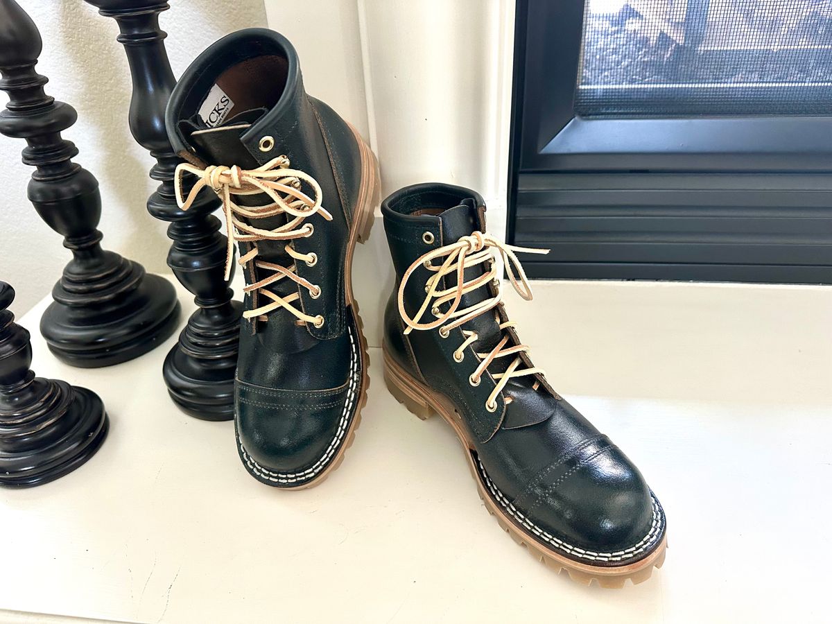 Photo by Suited_n_Booted on May 30, 2026 of the Nick’s MTO in Horween Pacific Waxed Flesh.
