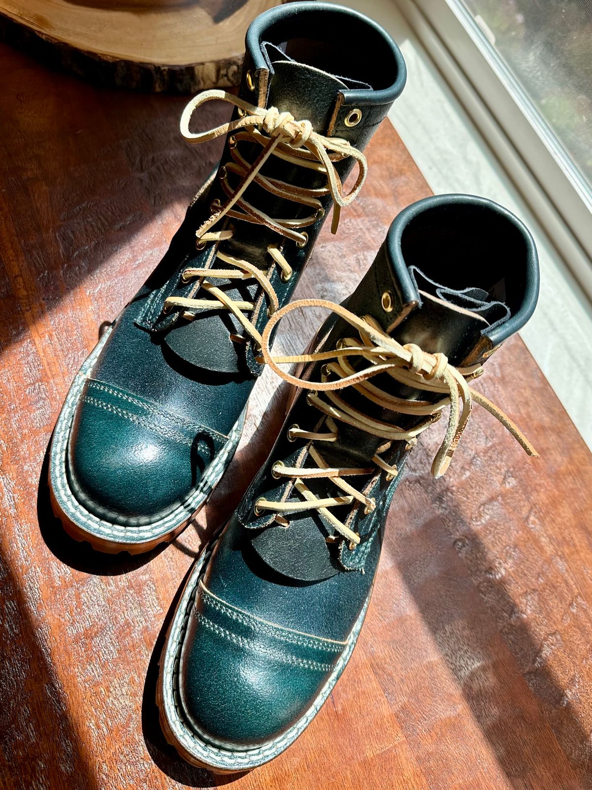 Photo by Suited_n_Booted on May 30, 2026 of the Nick’s MTO in Horween Pacific Waxed Flesh.