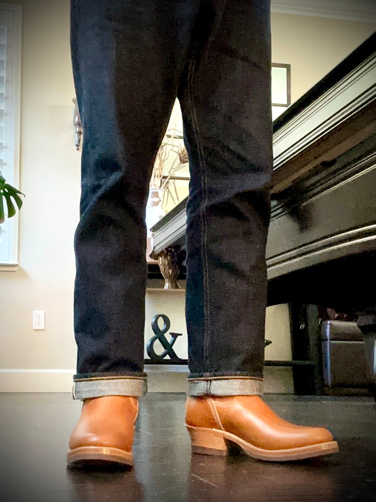 Photo by Suited_n_Booted on June 23, 2026 of the Role Club Engineer Boots in Natural Italian Horsebutt.