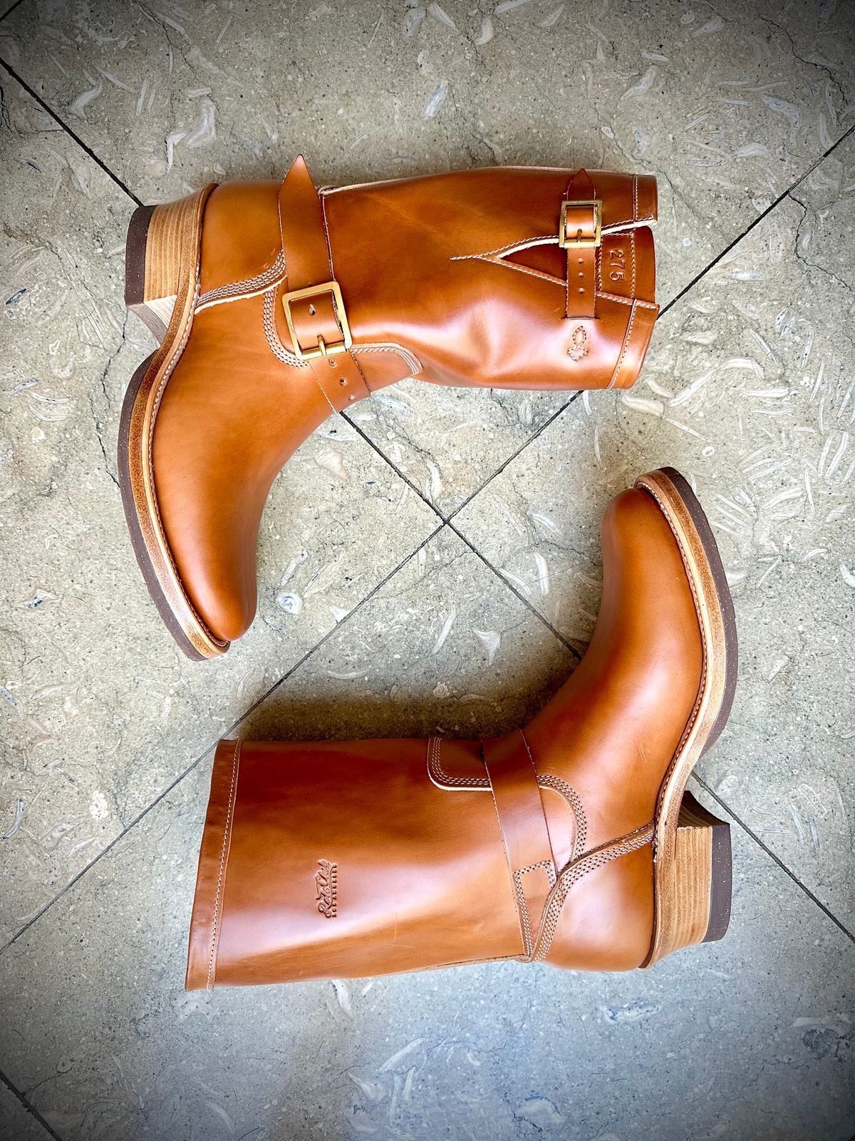 Photo by Suited_n_Booted on June 23, 2026 of the Role Club Engineer Boots in Natural Italian Horsebutt.