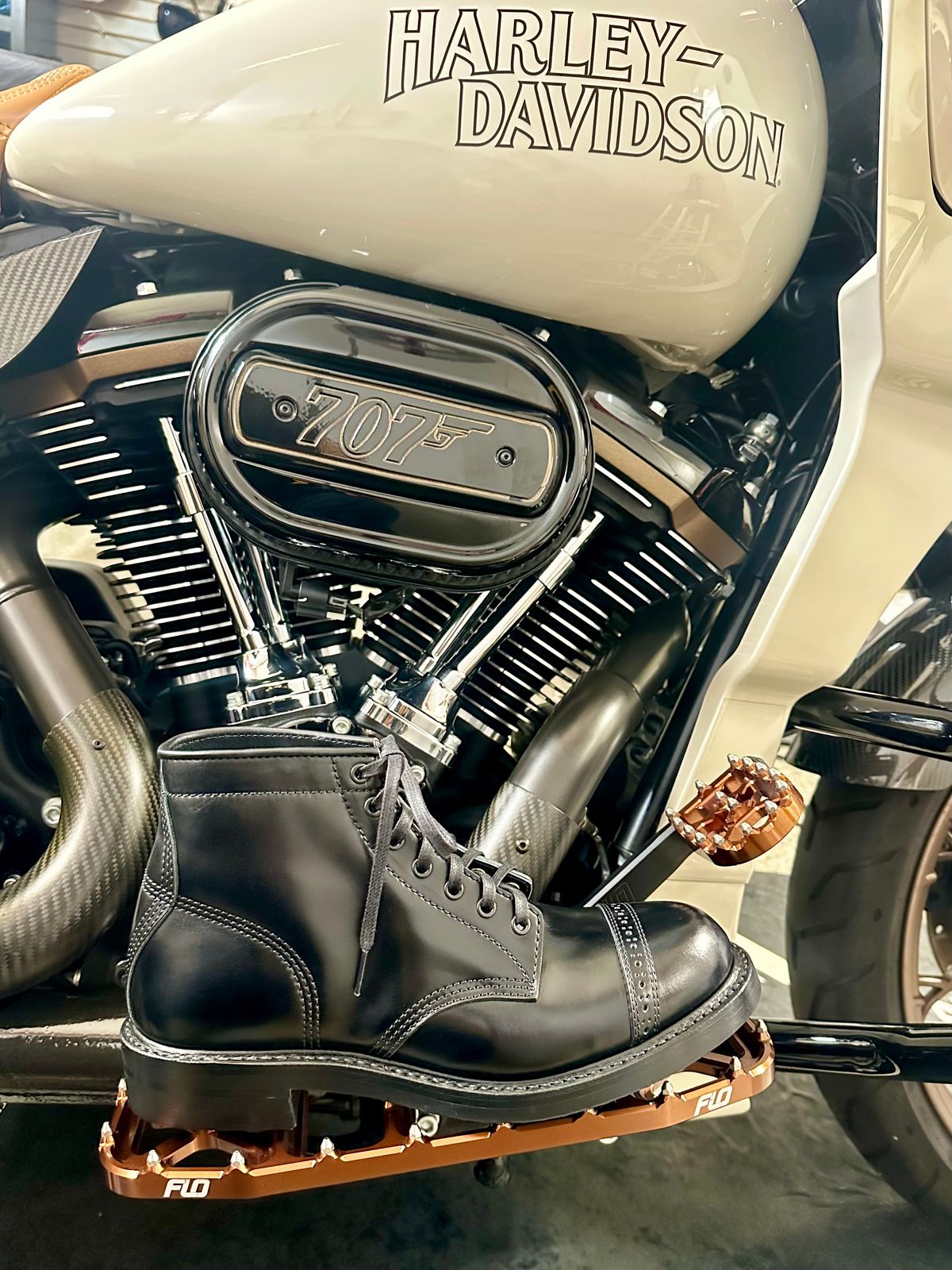 Photo by Suited_n_Booted on May 1, 2026 of the John Lofgren Combat Boots in Shinki Hikaku Black Shell Cordovan.