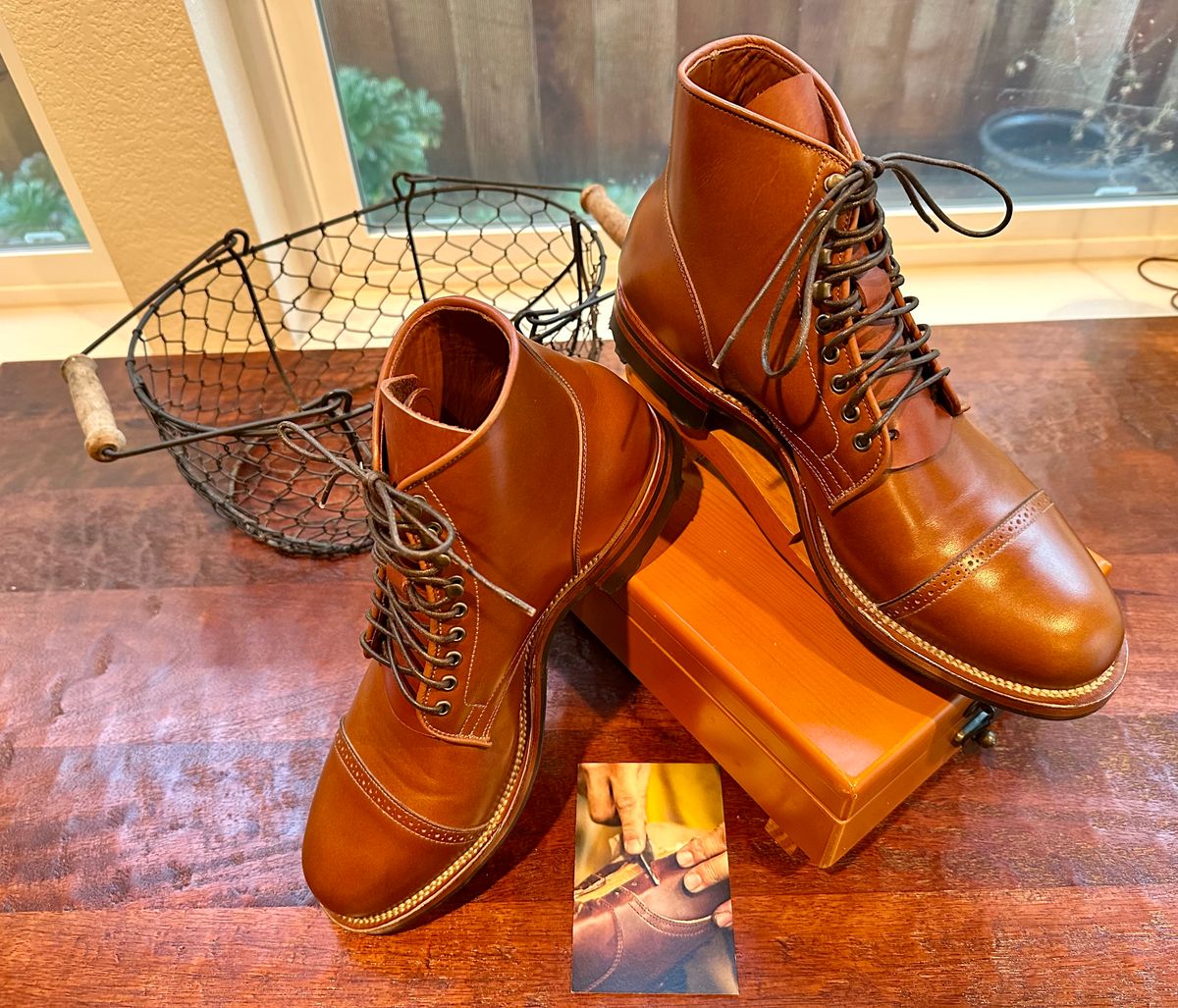 Photo by Suited_n_Booted on March 12, 2026 of the Viberg Service Boot BCT in ANNONAY VOCALAU TAN FRENCH CALF.