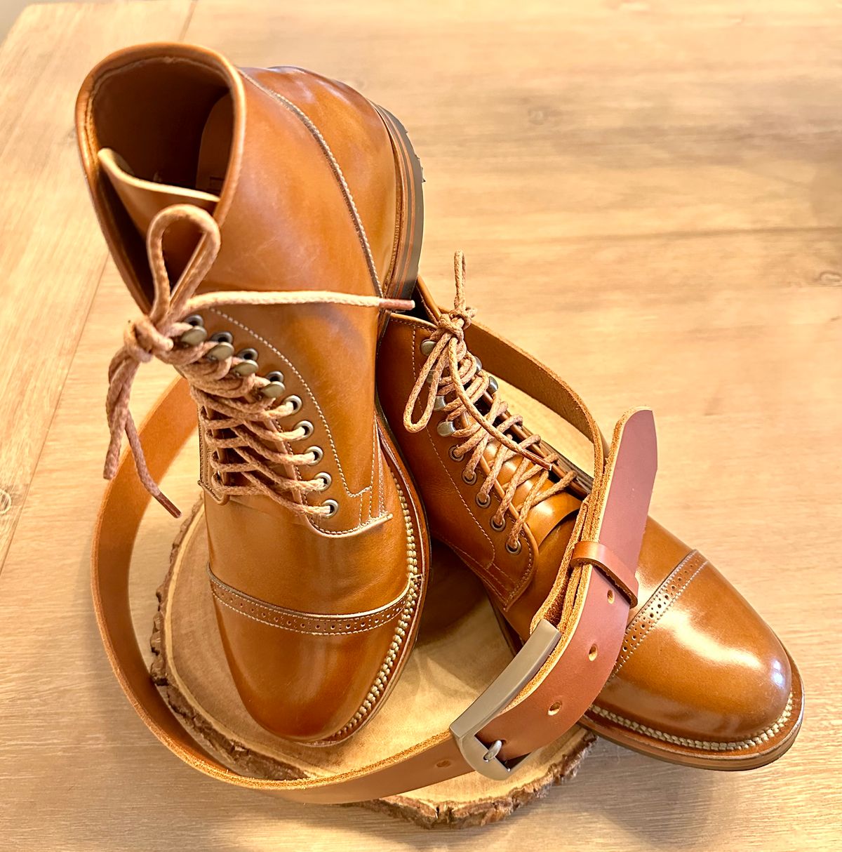 Photo by Suited_n_Booted on May 6, 2026 of the Viberg Service Boot BCT in ANNONAY VOCALAU TAN FRENCH CALF.