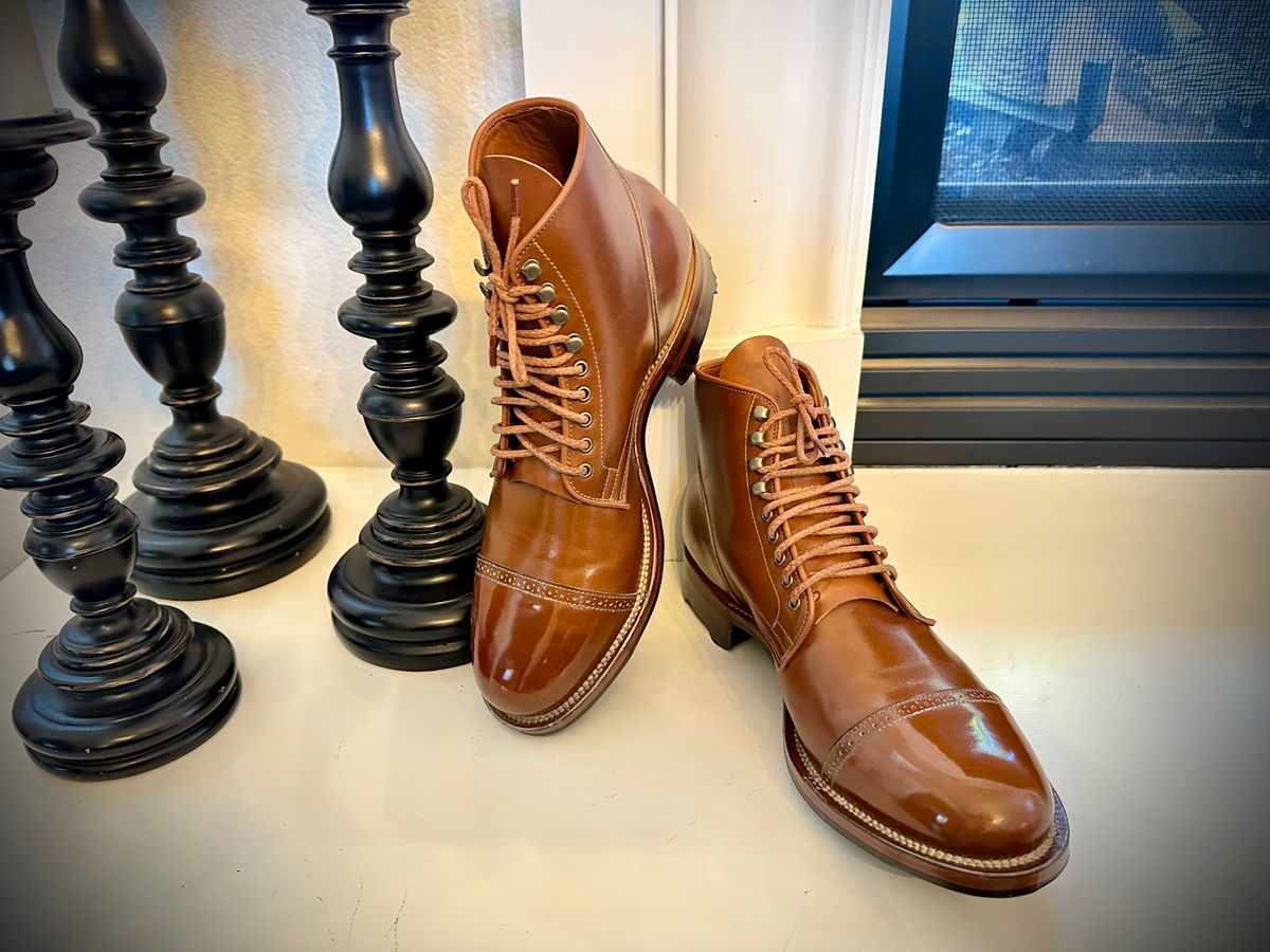 Photo by Suited_n_Booted on June 22, 2026 of the Viberg Service Boot BCT in ANNONAY VOCALAU TAN FRENCH CALF.