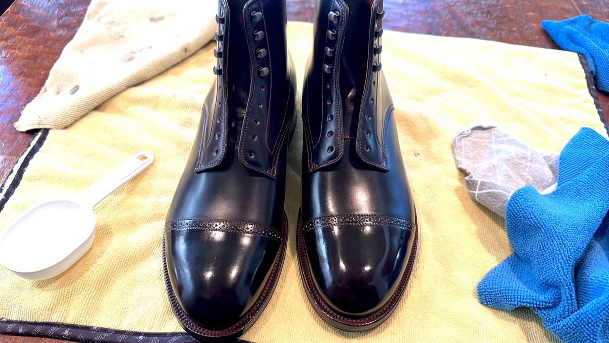 Photo by Suited_n_Booted on June 10, 2026 of the Viberg Navvy Boot in Horween Color 8 Shell Cordovan.