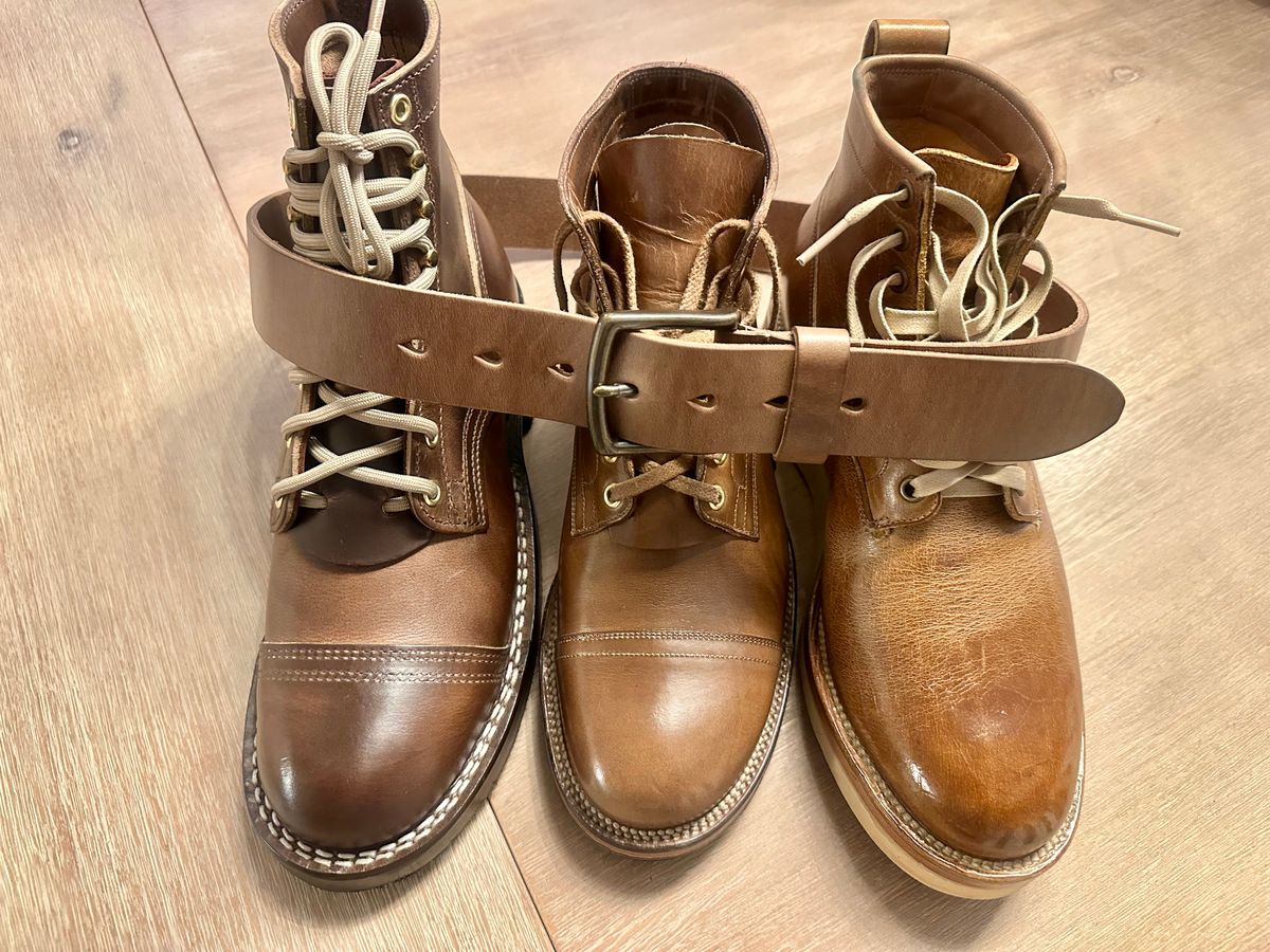 Photo by Suited_n_Booted on April 20, 2026 of the Viberg Service Boot PCT in Horween Natural Chromexcel.