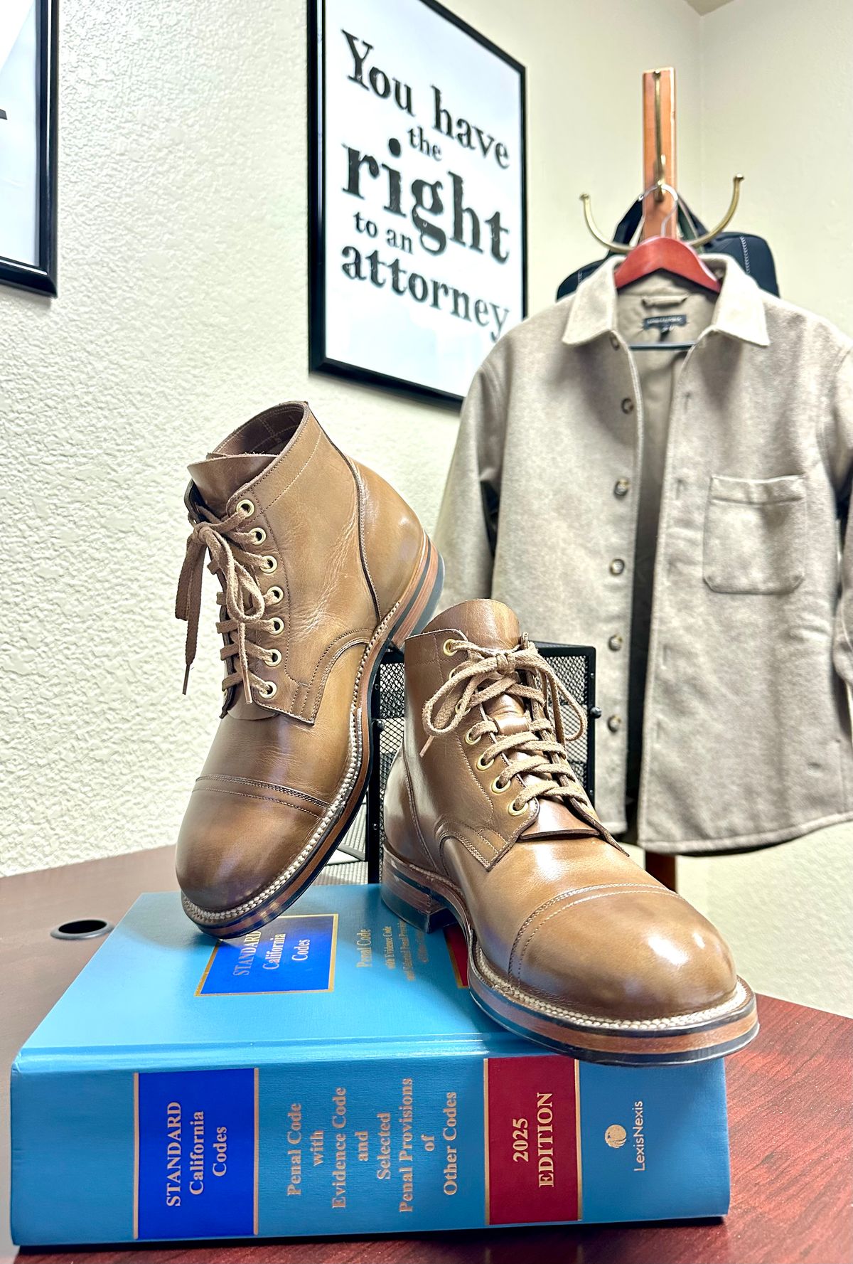 Photo by Suited_n_Booted on May 7, 2026 of the Viberg Service Boot PCT in Horween Natural Chromexcel.