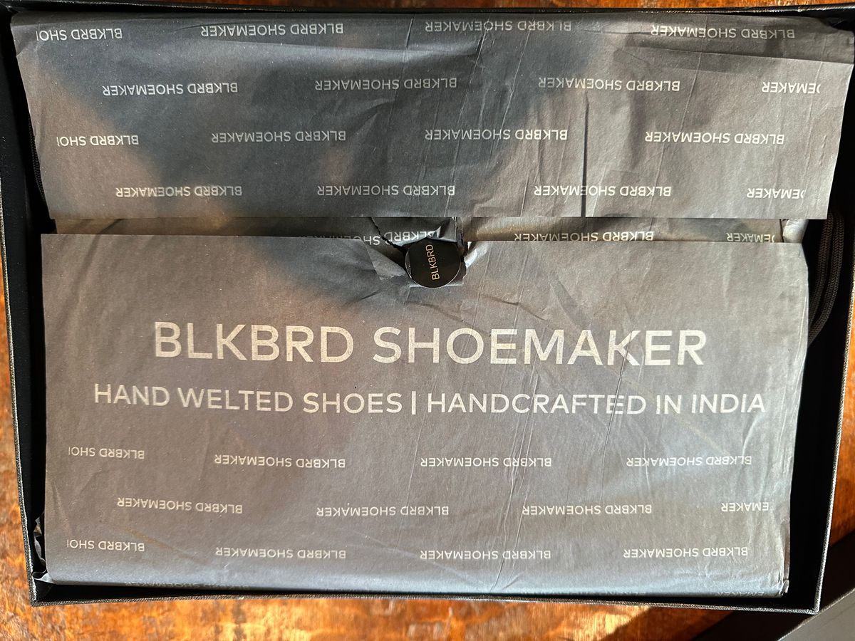 Photo by Suited_n_Booted on April 15, 2026 of the Blkbrd Shoemaker Luchador Service Boot in Maryam Navy Horsehide.