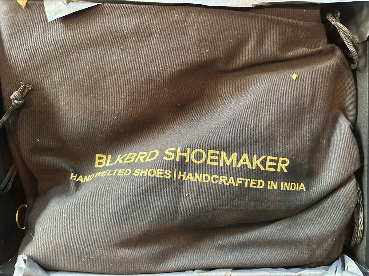 Photo by Suited_n_Booted on April 15, 2026 of the Blkbrd Shoemaker Luchador Service Boot in Maryam Navy Horsehide.