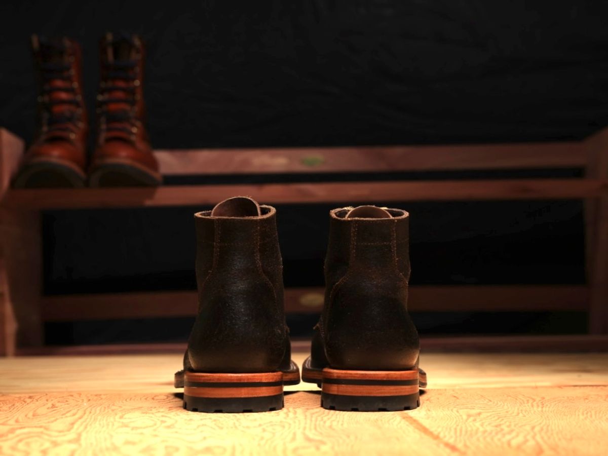Photo by ScuffedUpKicks on November 5, 2024 of the Parkhurst The Allen in Horween Brown Waxed Flesh.