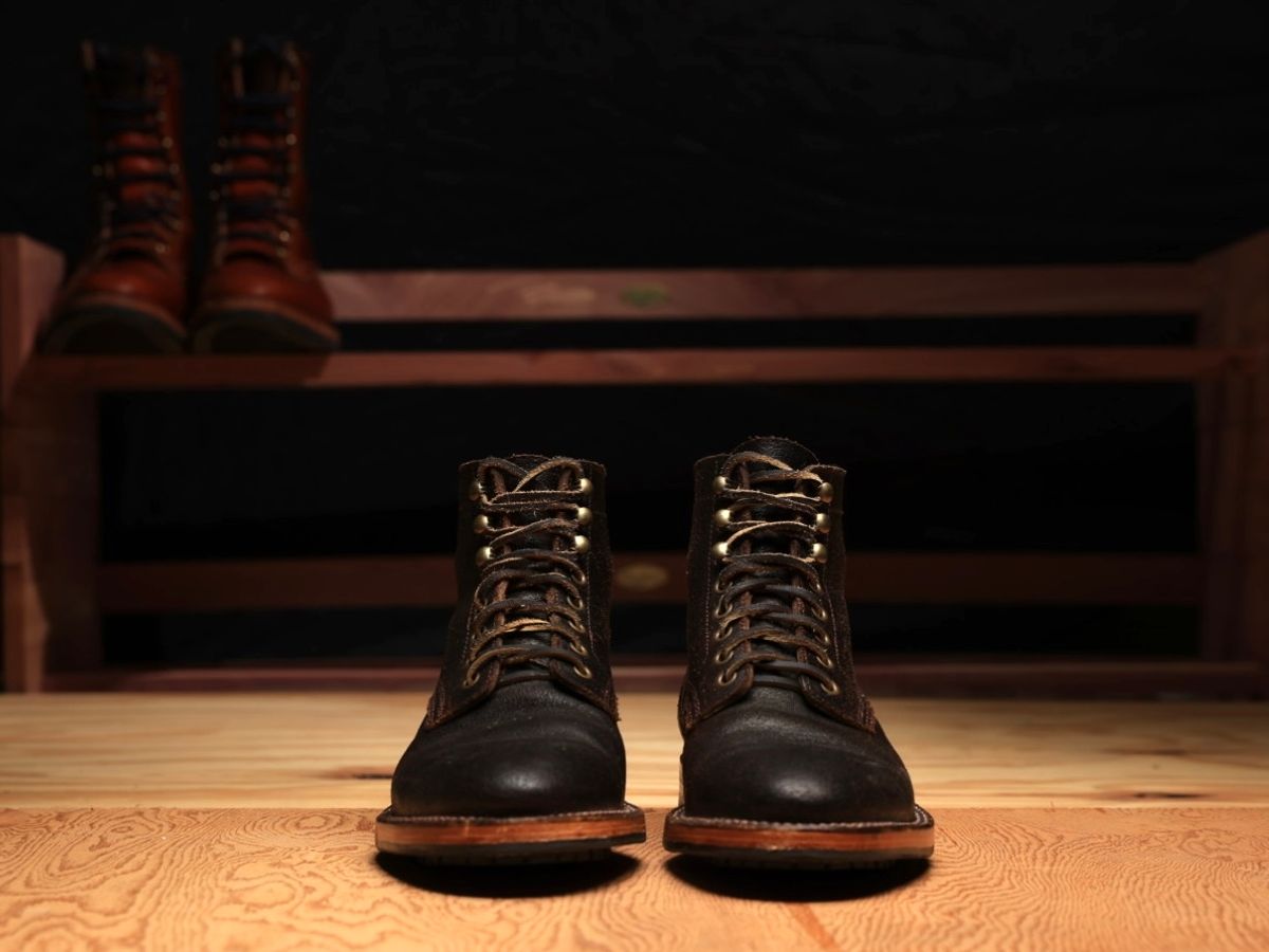 Photo by ScuffedUpKicks on November 5, 2024 of the Parkhurst The Allen in Horween Brown Waxed Flesh.