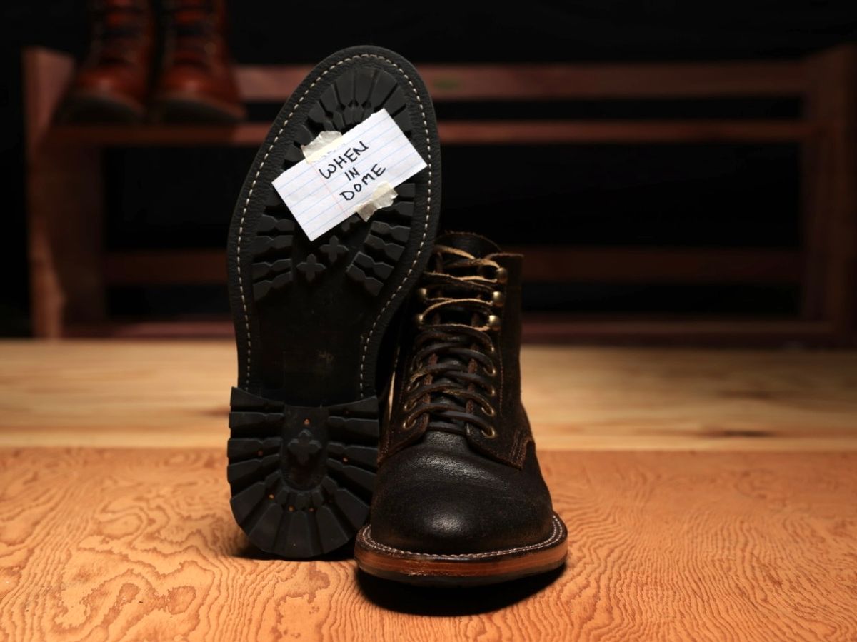 Photo by ScuffedUpKicks on November 5, 2024 of the Parkhurst The Allen in Horween Brown Waxed Flesh.