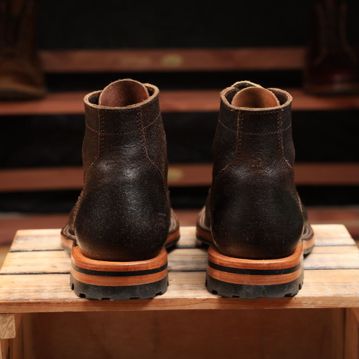 Photo by ScuffedUpKicks on December 1, 2024 of the Parkhurst The Allen in Horween Brown Waxed Flesh.
