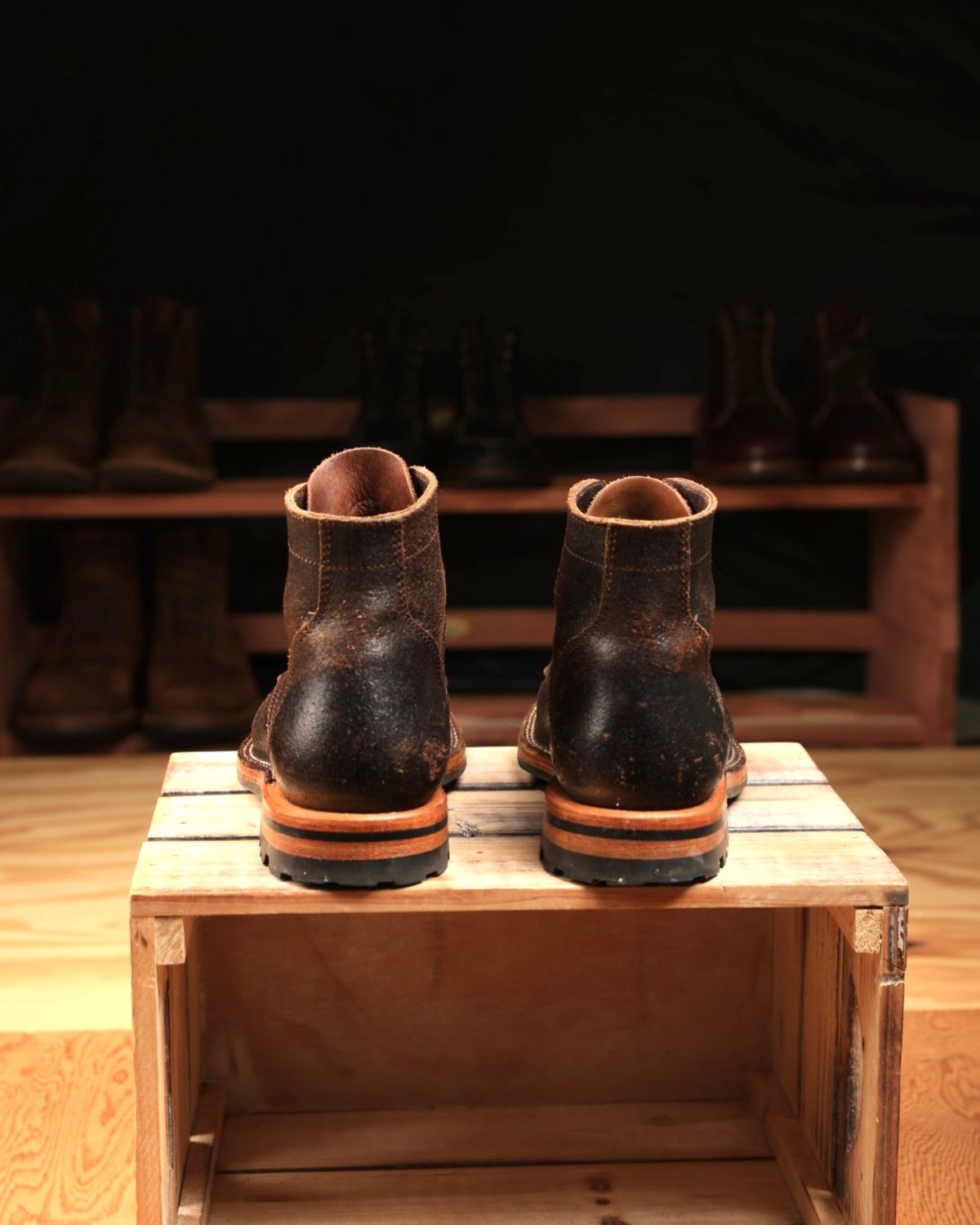Photo by ScuffedUpKicks on February 4, 2025 of the Parkhurst The Allen in Horween Brown Waxed Flesh.