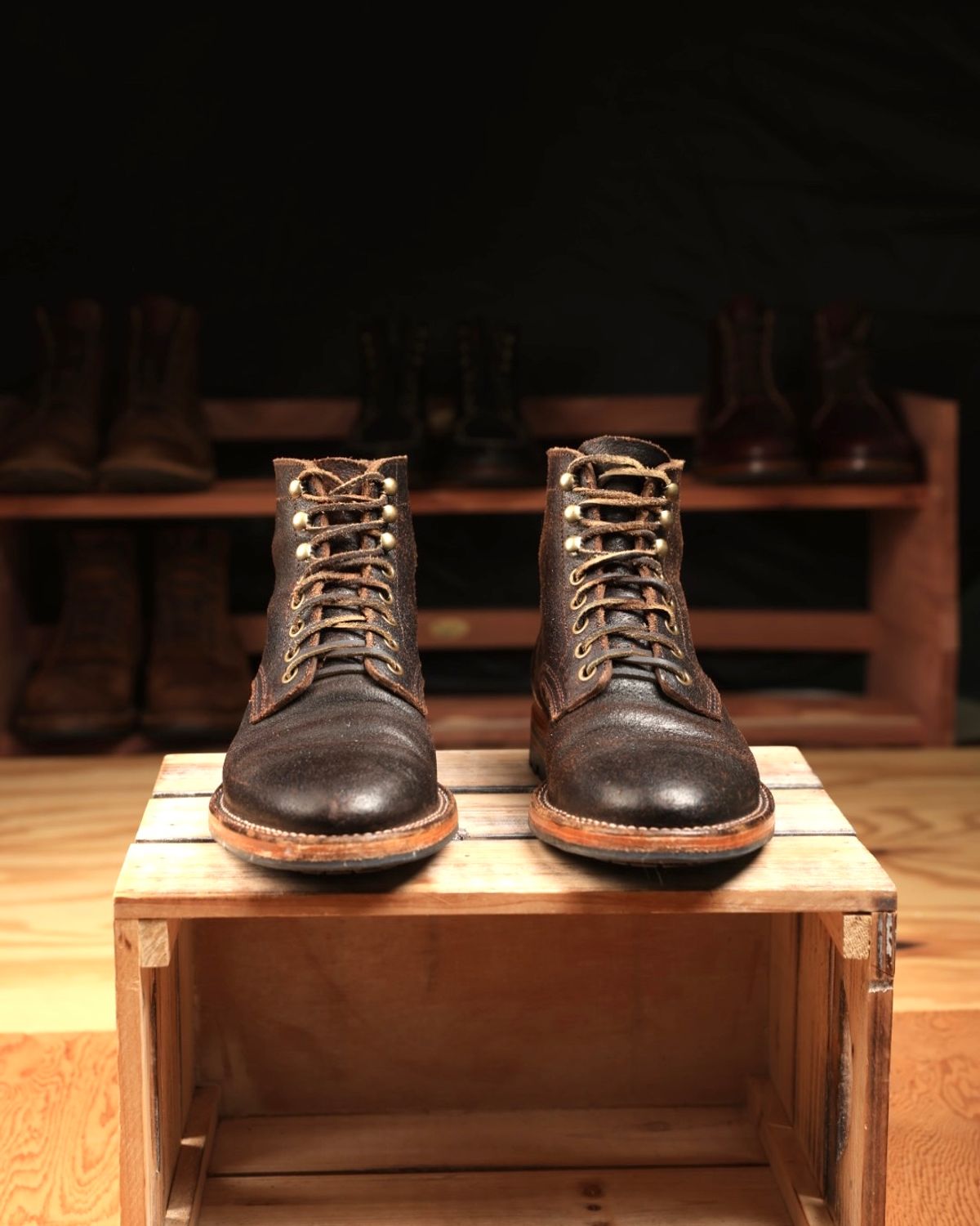 Photo by ScuffedUpKicks on February 4, 2025 of the Parkhurst The Allen in Horween Brown Waxed Flesh.