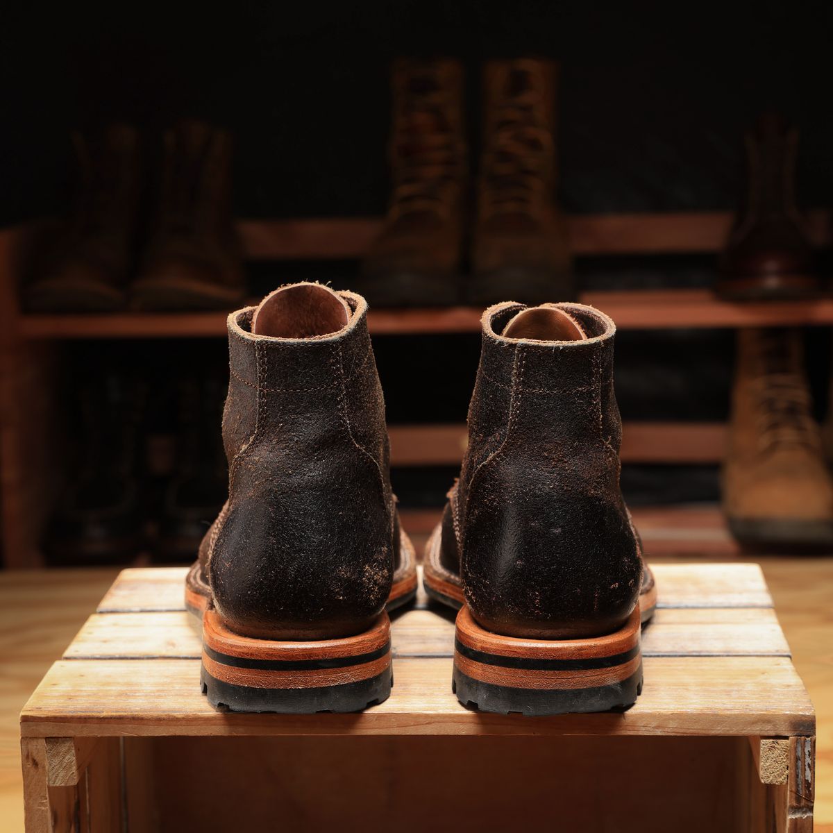 Photo by ScuffedUpKicks on March 6, 2025 of the Parkhurst The Allen in Horween Brown Waxed Flesh.