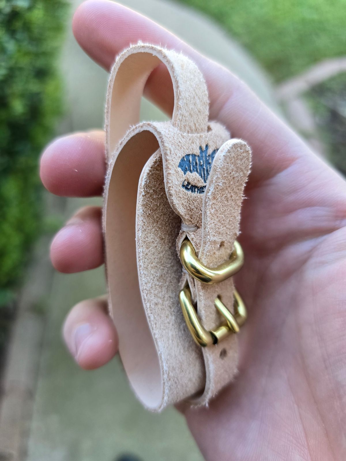 Photo by alanight on November 2, 2025 of the Harker Leatherworks Wristband in Natural Roughout Veg Tan.