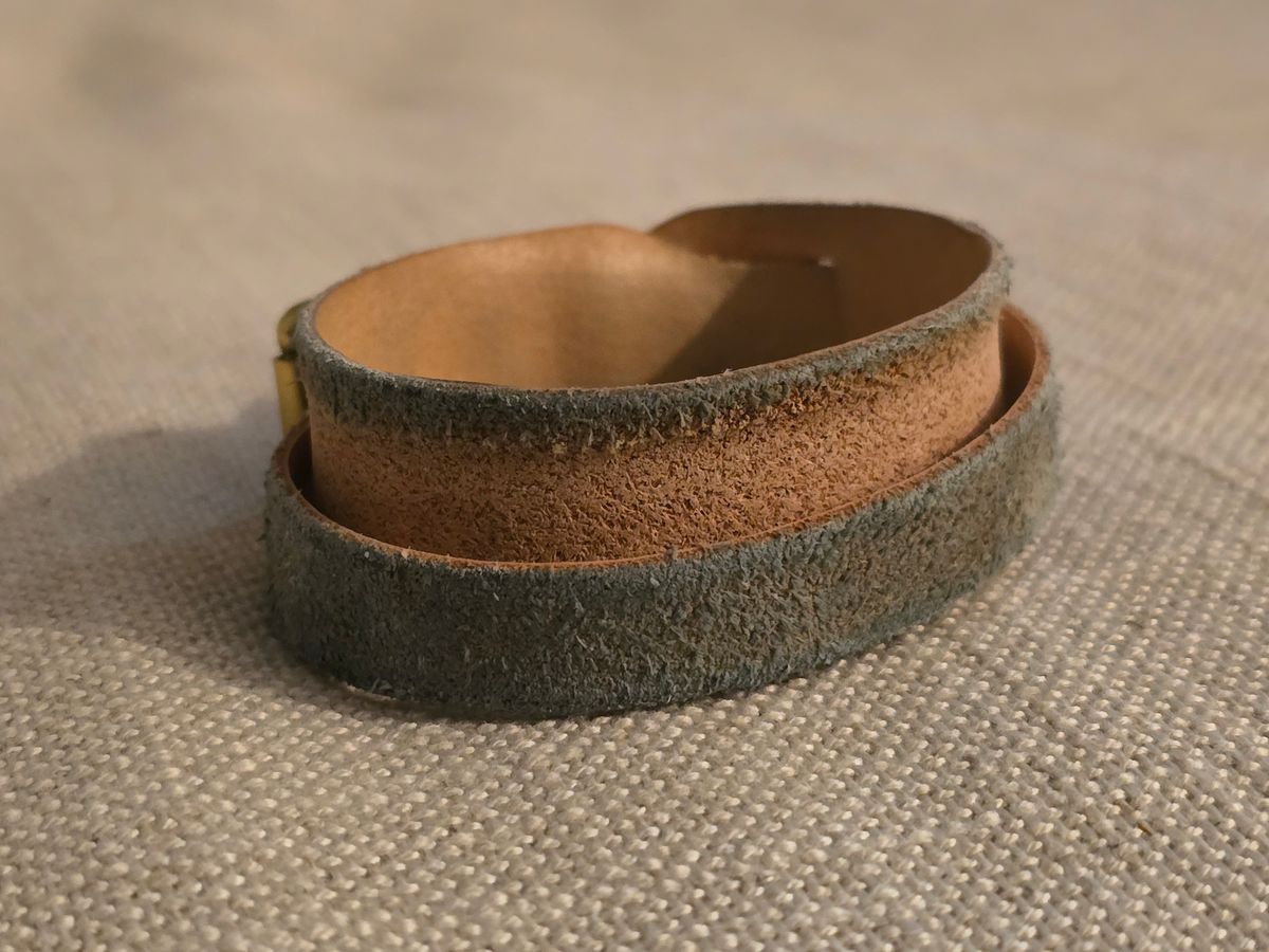 Photo by alanight on February 6, 2026 of the Harker Leatherworks Wristband in Natural Roughout Veg Tan.