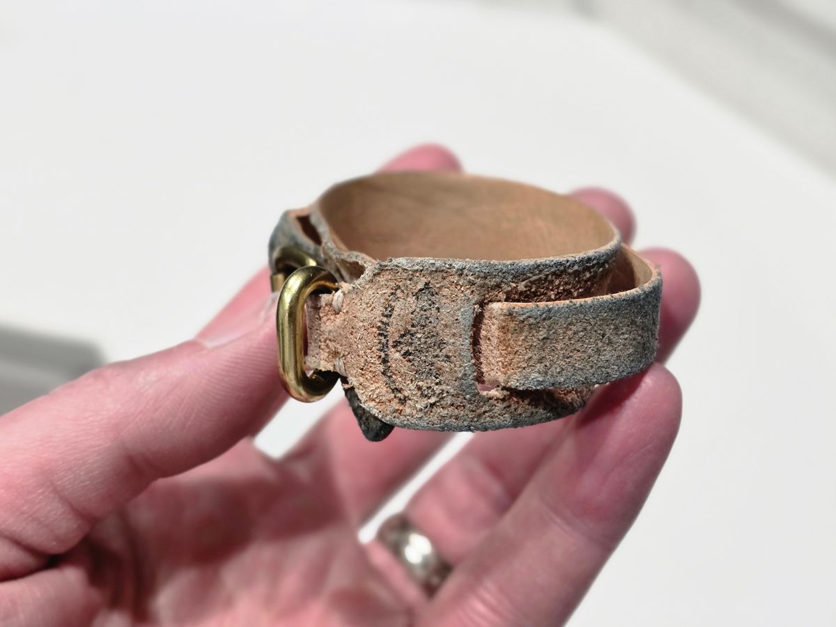 Photo by alanight on March 6, 2026 of the Harker Leatherworks Wristband in Natural Roughout Veg Tan.