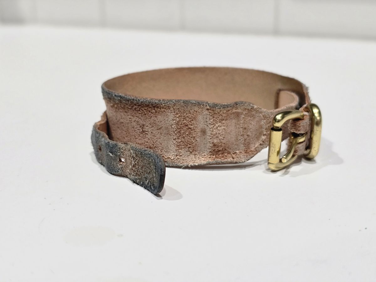 Photo by alanight on March 6, 2026 of the Harker Leatherworks Wristband in Natural Roughout Veg Tan.