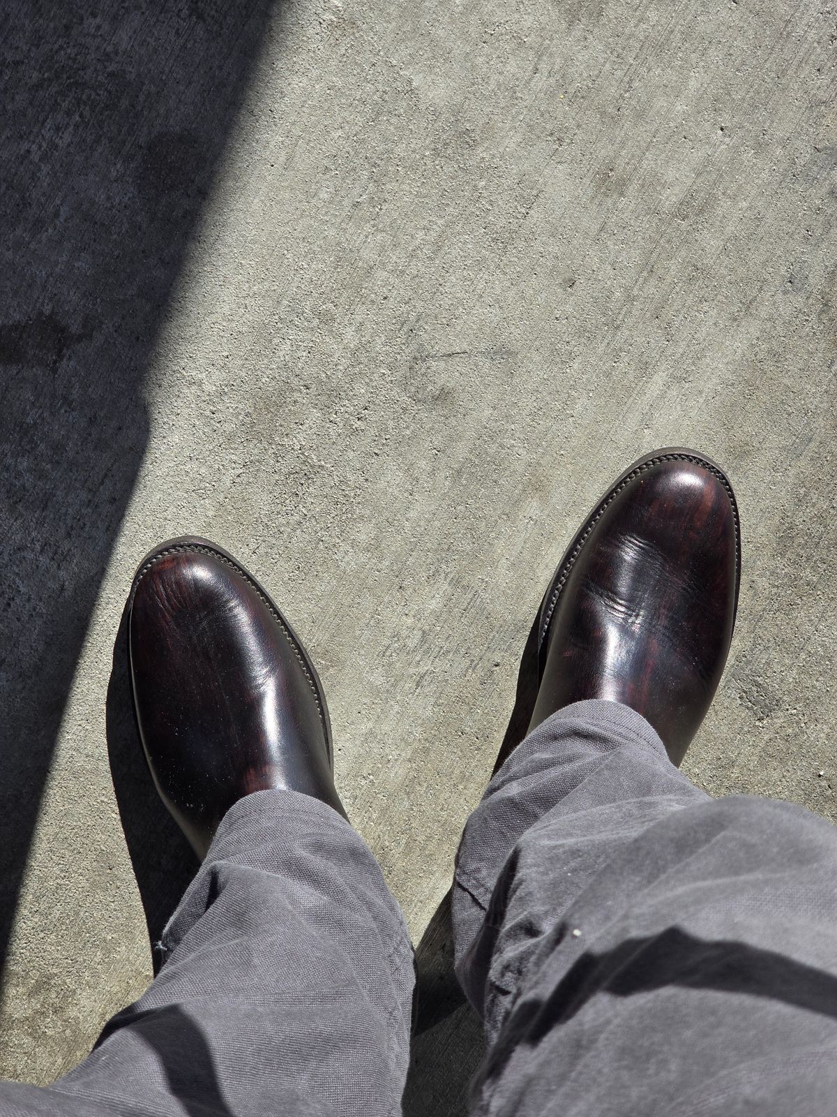 Photo by alanight on December 26, 2025 of the Fortis Boots Engineer Pandawa Last in Fortis Boots Indonesian Natural Vegtan Hand Overdye.