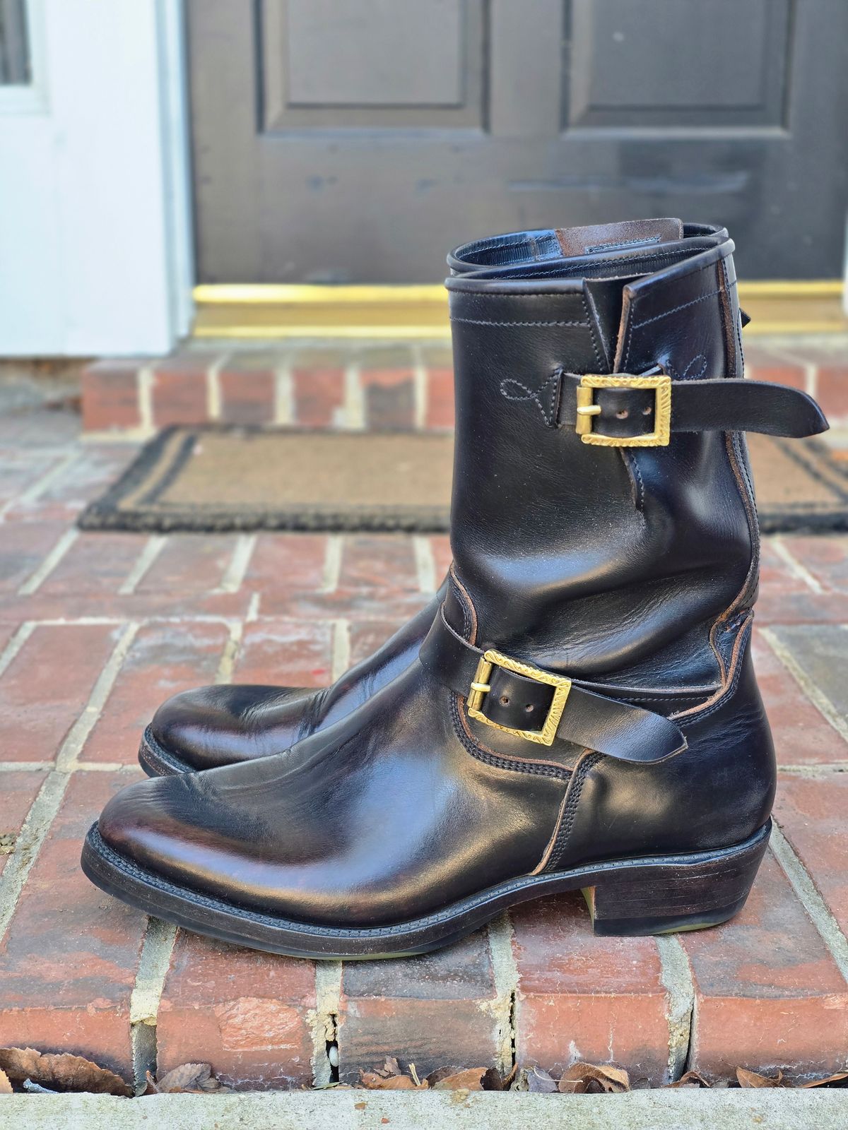 Photo by alanight on February 5, 2026 of the Fortis Boots Engineer Pandawa Last in Fortis Boots Indonesian Natural Vegtan Hand Overdye.