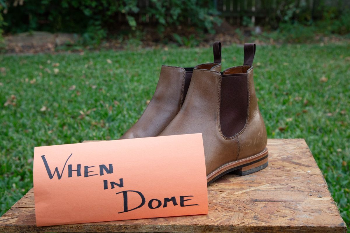 Photo by alanight on November 3, 2024 of the Grant Stone Chelsea Boot in Horween Dune Chromexcel.