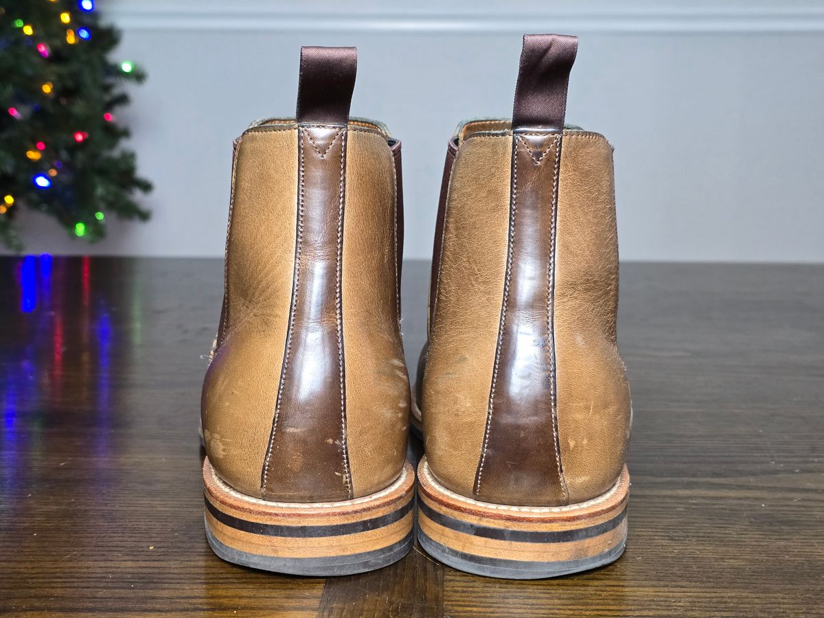 Photo by alanight on December 5, 2024 of the Grant Stone Chelsea Boot in Horween Dune Chromexcel.