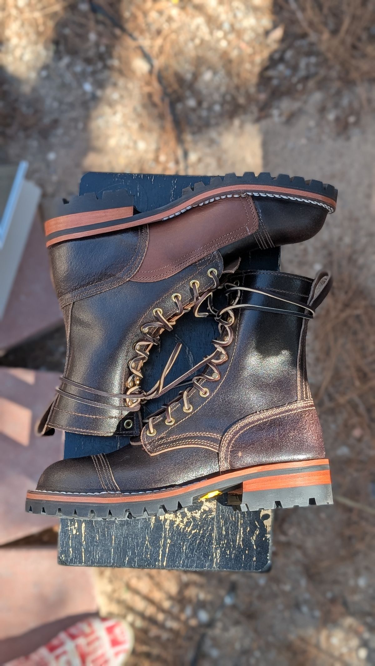 Photo by mdenehie on October 1, 2025 of the Nicks x Rose Anvil ND1 in Seidel 1964 Brown Roughout.