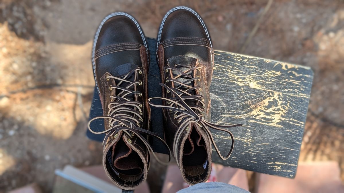 Photo by mdenehie on October 1, 2025 of the Nicks x Rose Anvil ND1 in Seidel 1964 Brown Roughout.