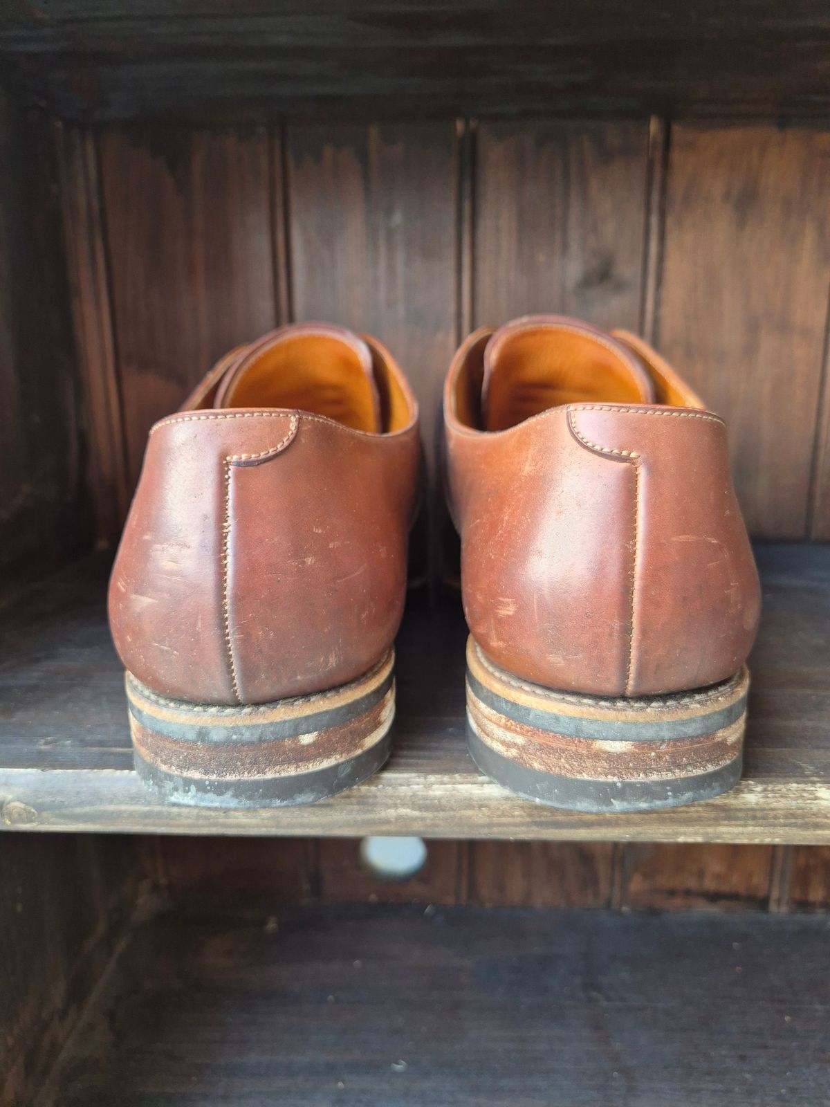Photo by Natty on March 1, 2026 of the Carmina Custom Cap Toe Derby 80444 in Horween Natural Shell Cordovan.