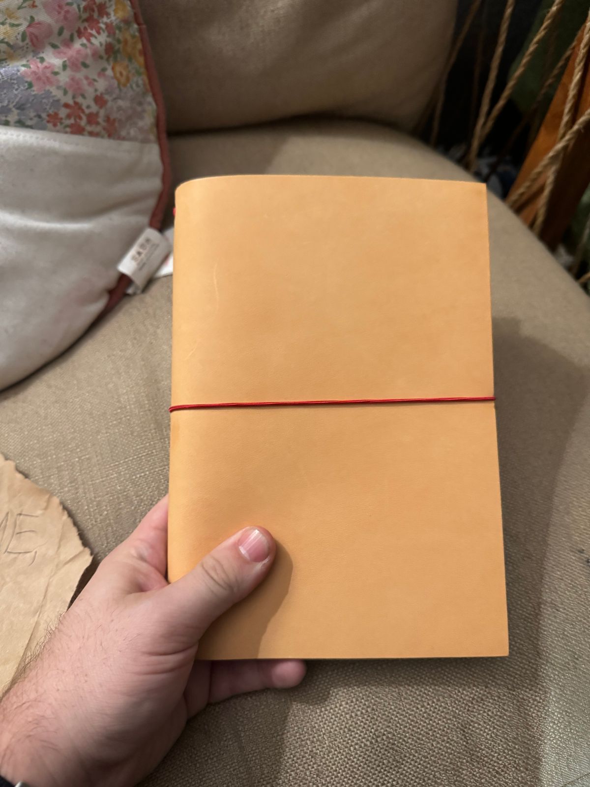 Photo by Keaton on October 1, 2025 of the Paper Republic XL Journal in Unknown Natural Veg Tan.