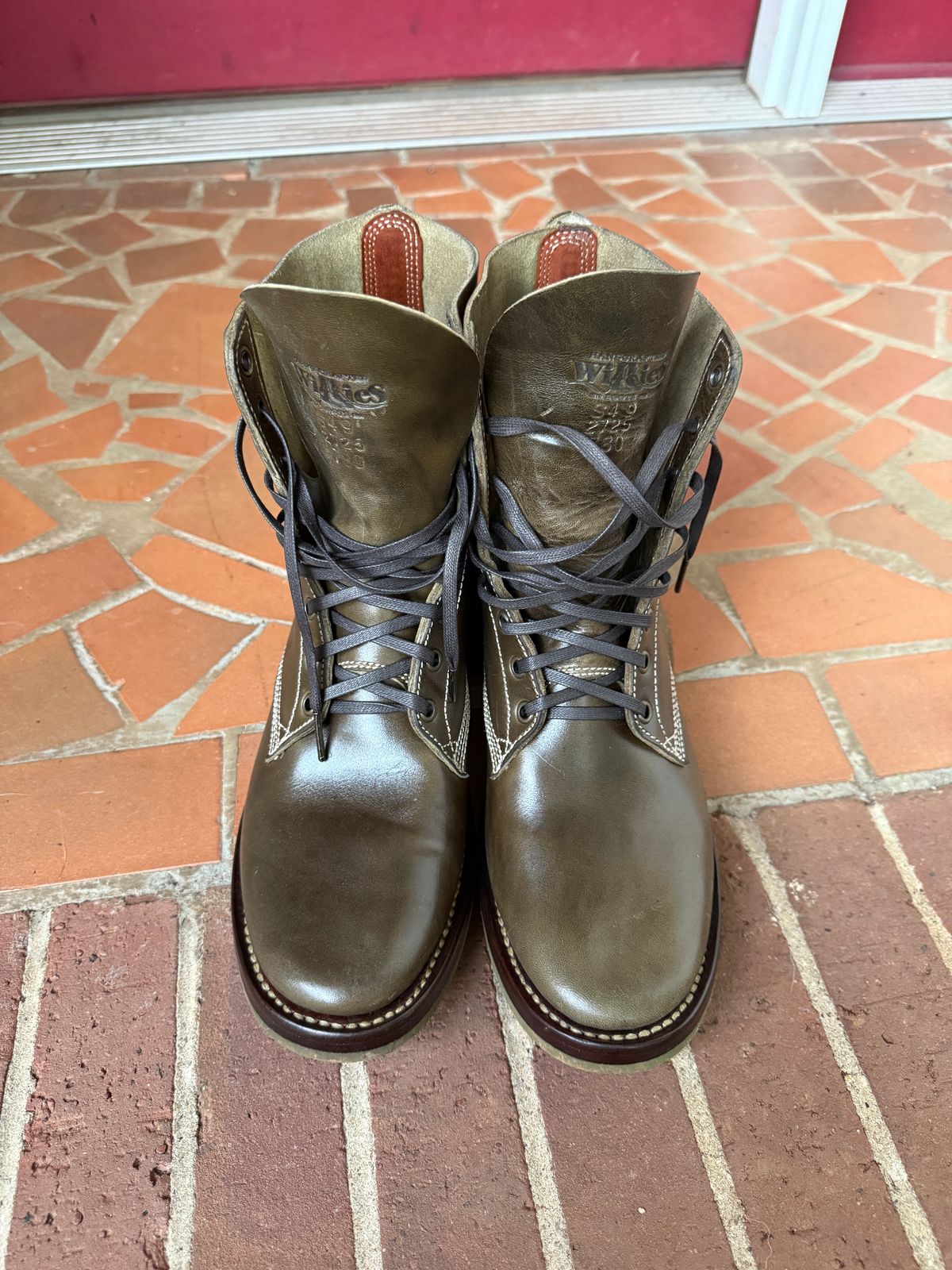 Photo by DinkyDog on October 2, 2025 of the Willie's Handmade Boots Boondocker in Maryam Olive Horsebutt.