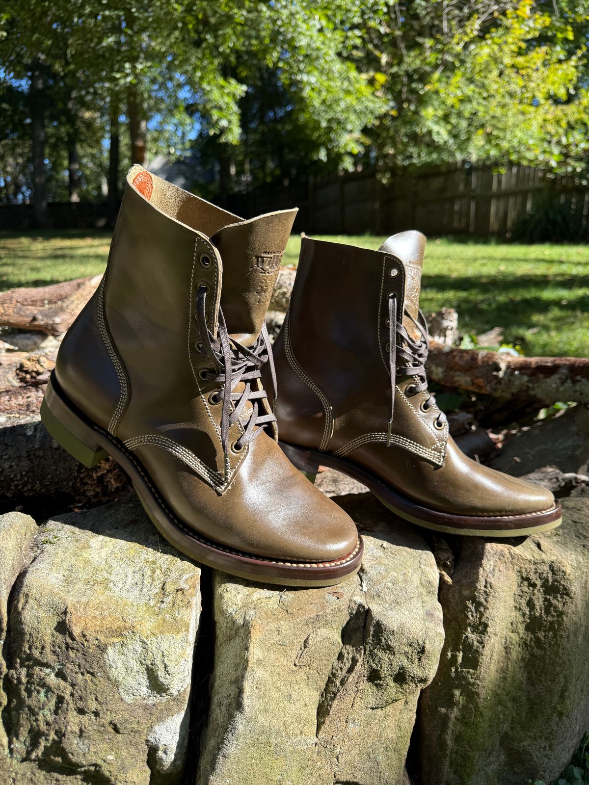 Photo by DinkyDog on October 3, 2025 of the Willie's Handmade Boots Boondocker in Maryam Olive Horsebutt.