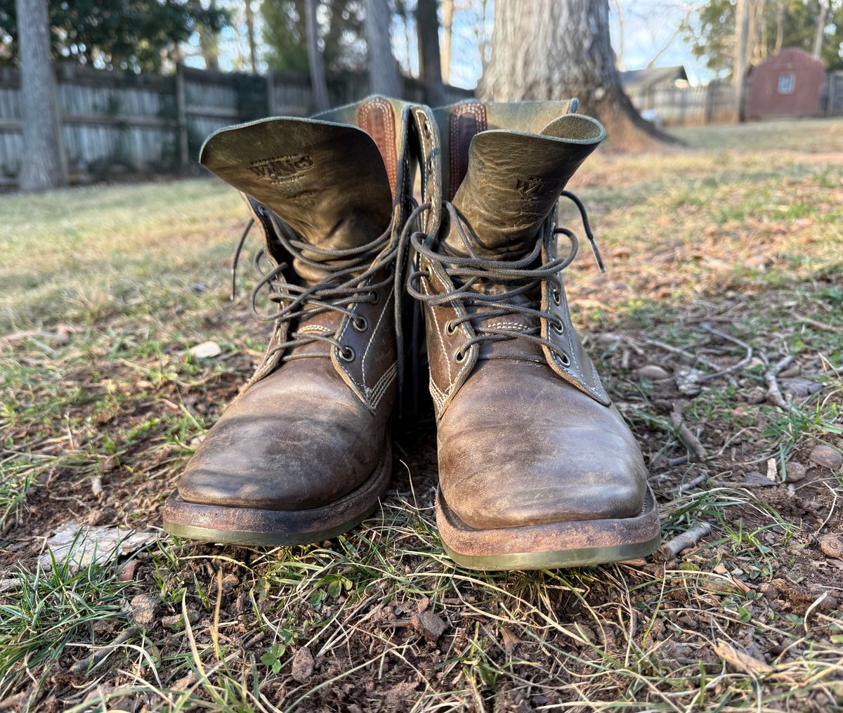 Photo by DinkyDog on December 31, 2025 of the Willie's Handmade Boots Boondocker in Maryam Olive Horsebutt.