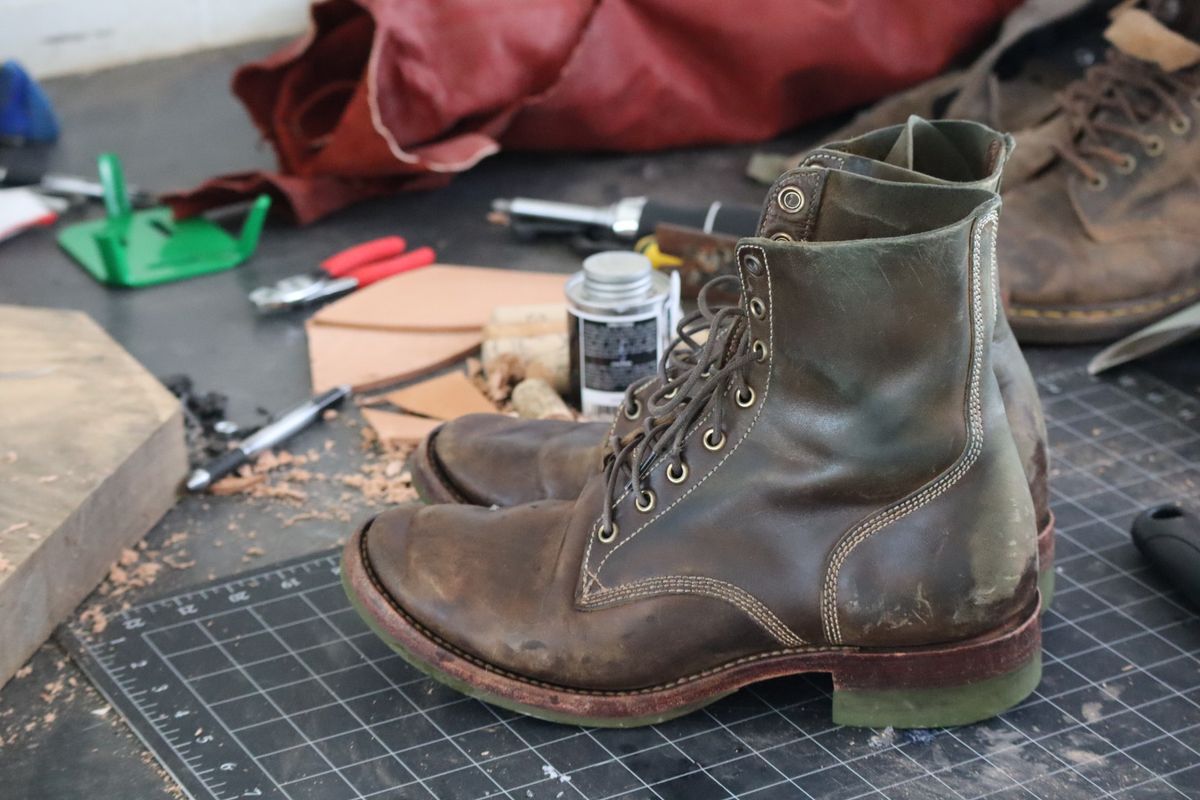 Photo by DinkyDog on February 1, 2026 of the Willie's Handmade Boots Boondocker in Maryam Olive Horsebutt.