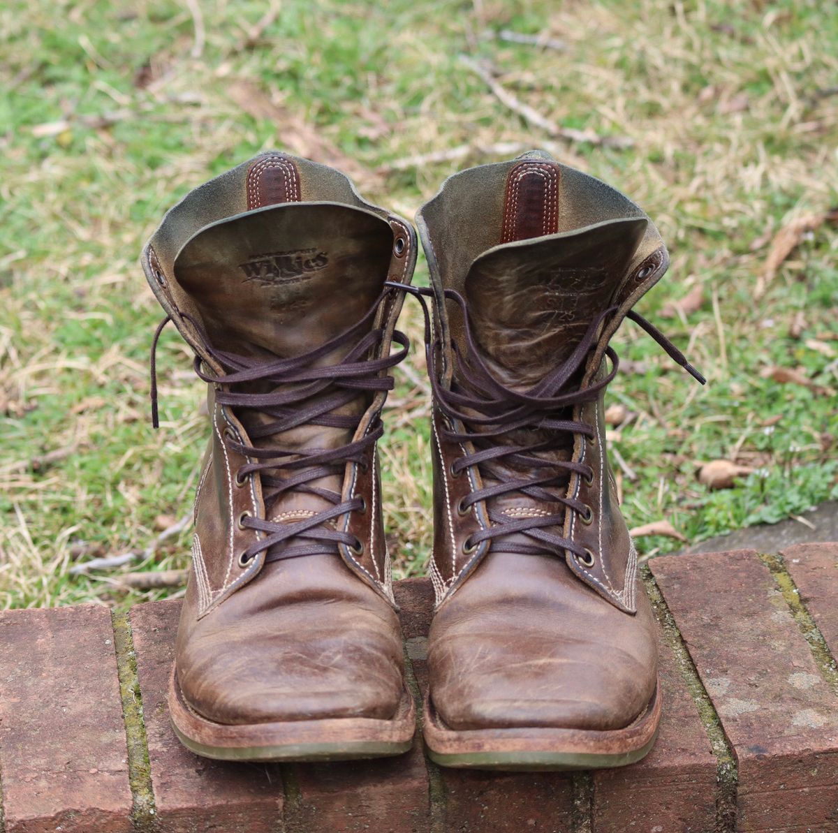 Photo by DinkyDog on March 3, 2026 of the Willie's Handmade Boots Boondocker in Maryam Olive Horsebutt.