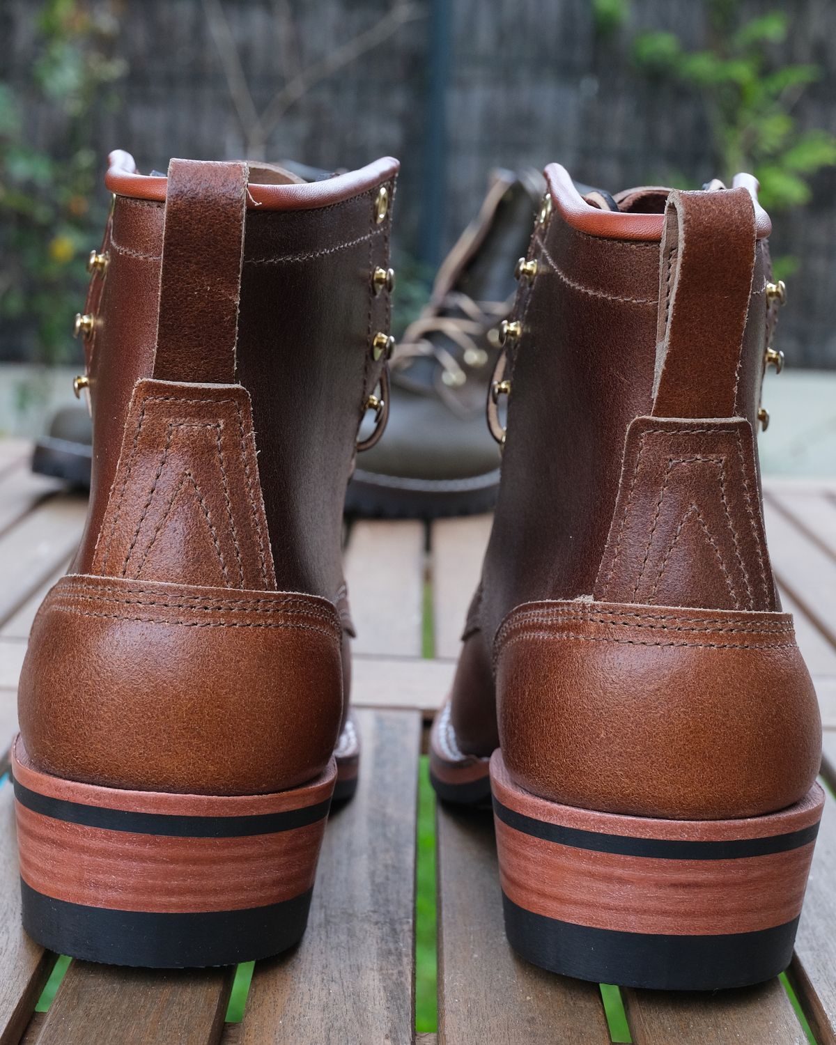 Photo by Clemmach on October 1, 2025 of the Nicks Robert in Horween Ember Waxed Flesh.