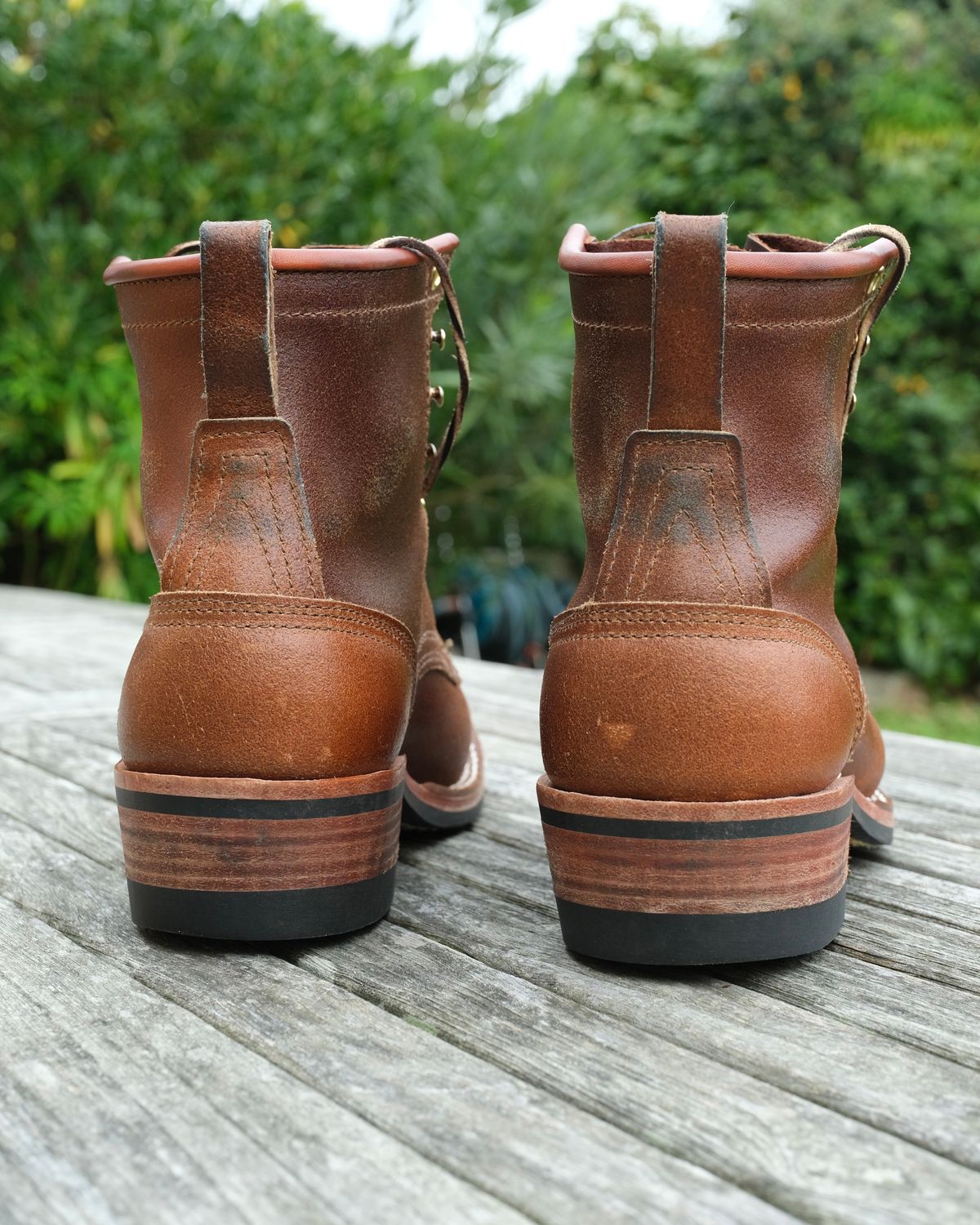 Photo by Clemmach on October 26, 2025 of the Nicks Robert in Horween Ember Waxed Flesh.