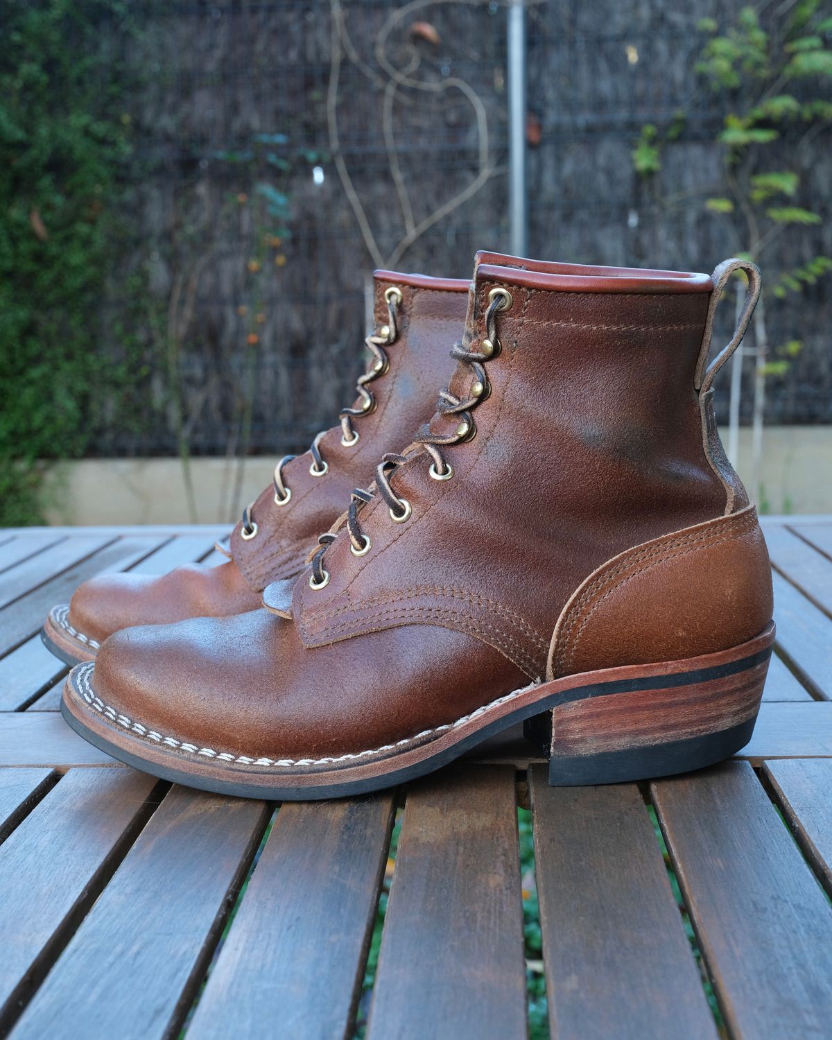 Photo by Clemmach on November 24, 2025 of the Nicks Robert in Horween Ember Waxed Flesh.