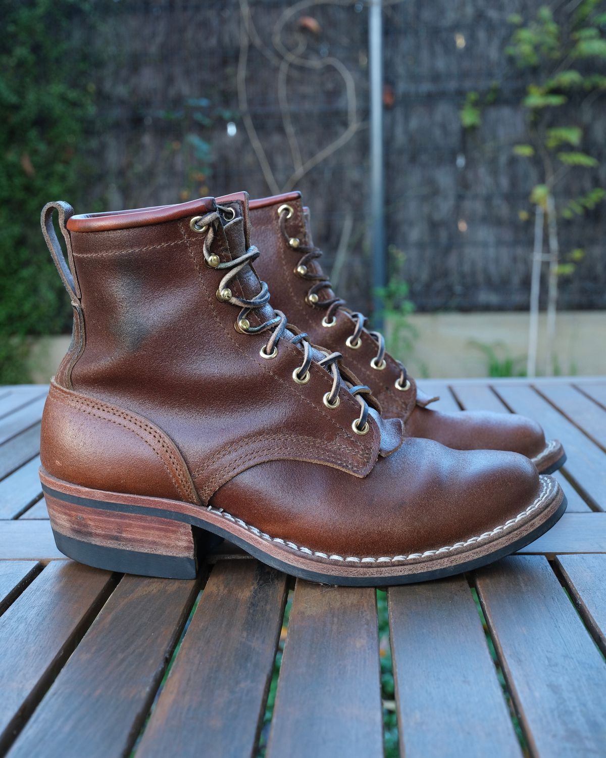 Photo by Clemmach on November 24, 2025 of the Nicks Robert in Horween Ember Waxed Flesh.