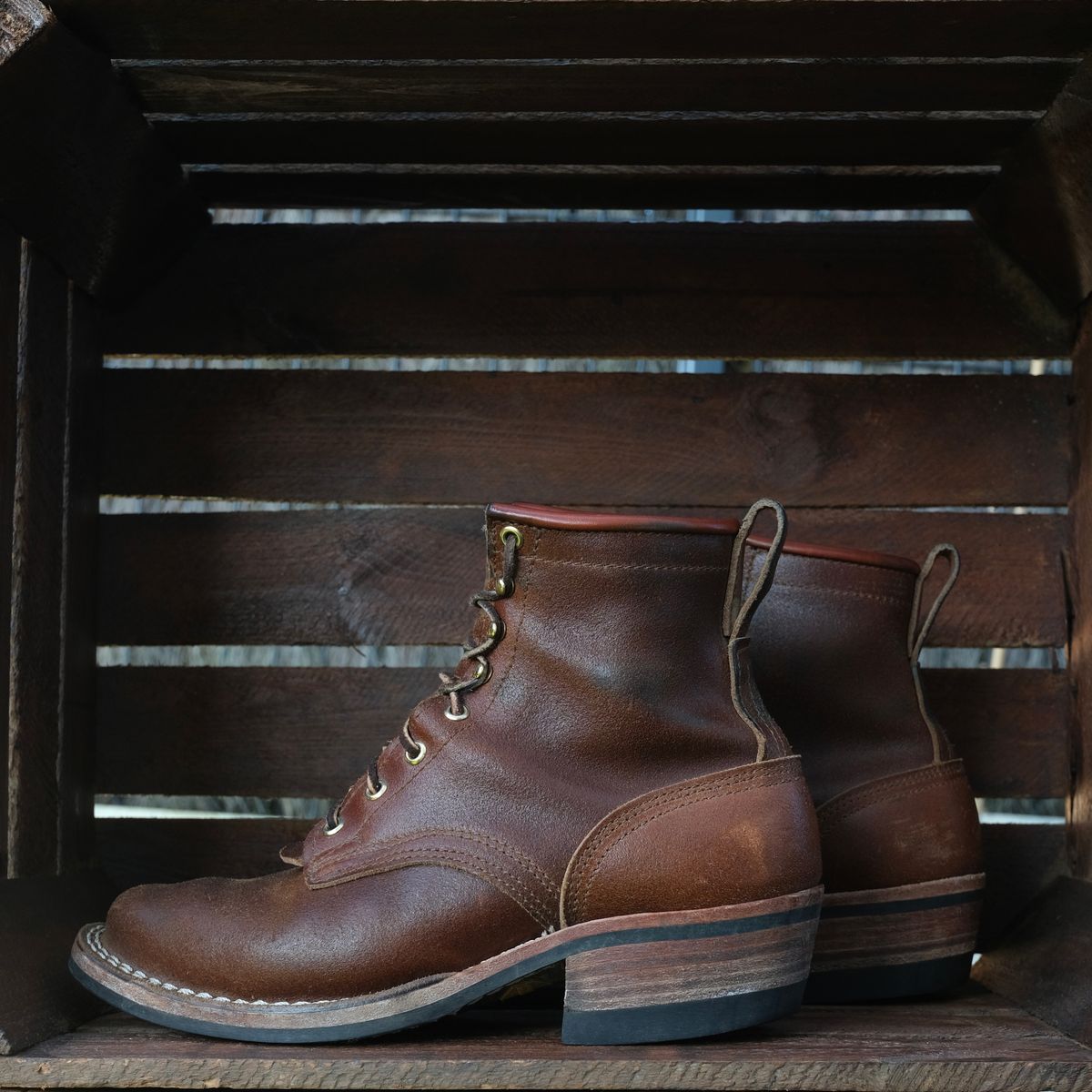 Photo by Clemmach on December 26, 2025 of the Nicks Robert in Horween Ember Waxed Flesh.